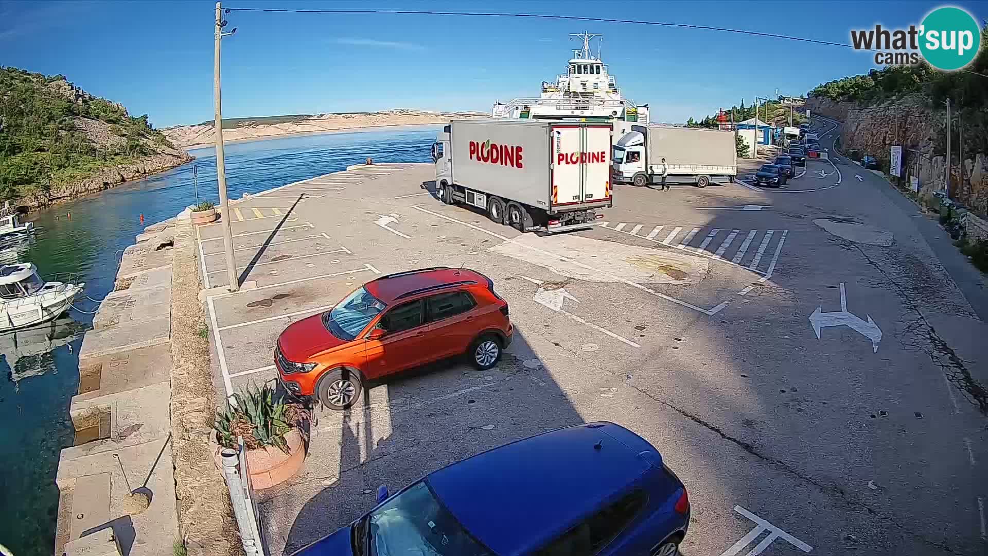 Webcam Fährhafen Prizna – zur Insel Pag