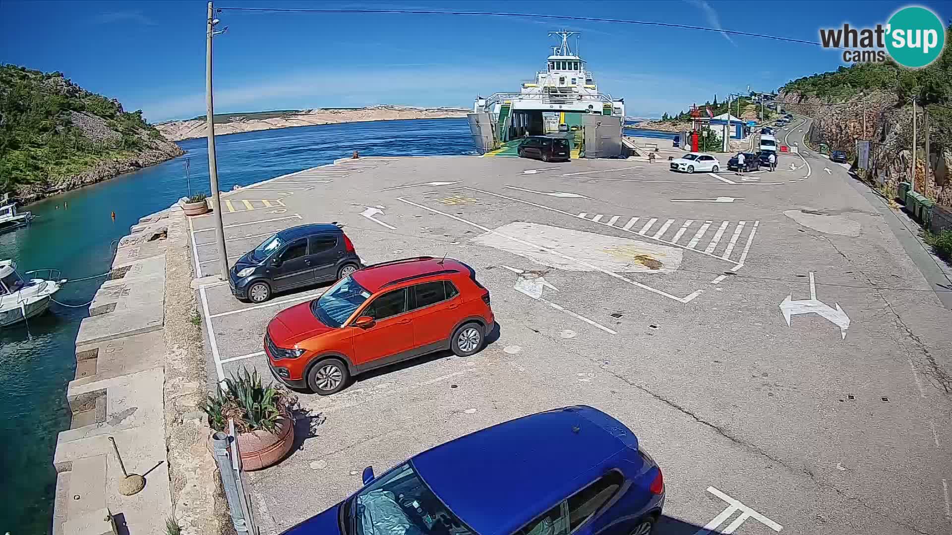 Webcam Fährhafen Prizna – zur Insel Pag