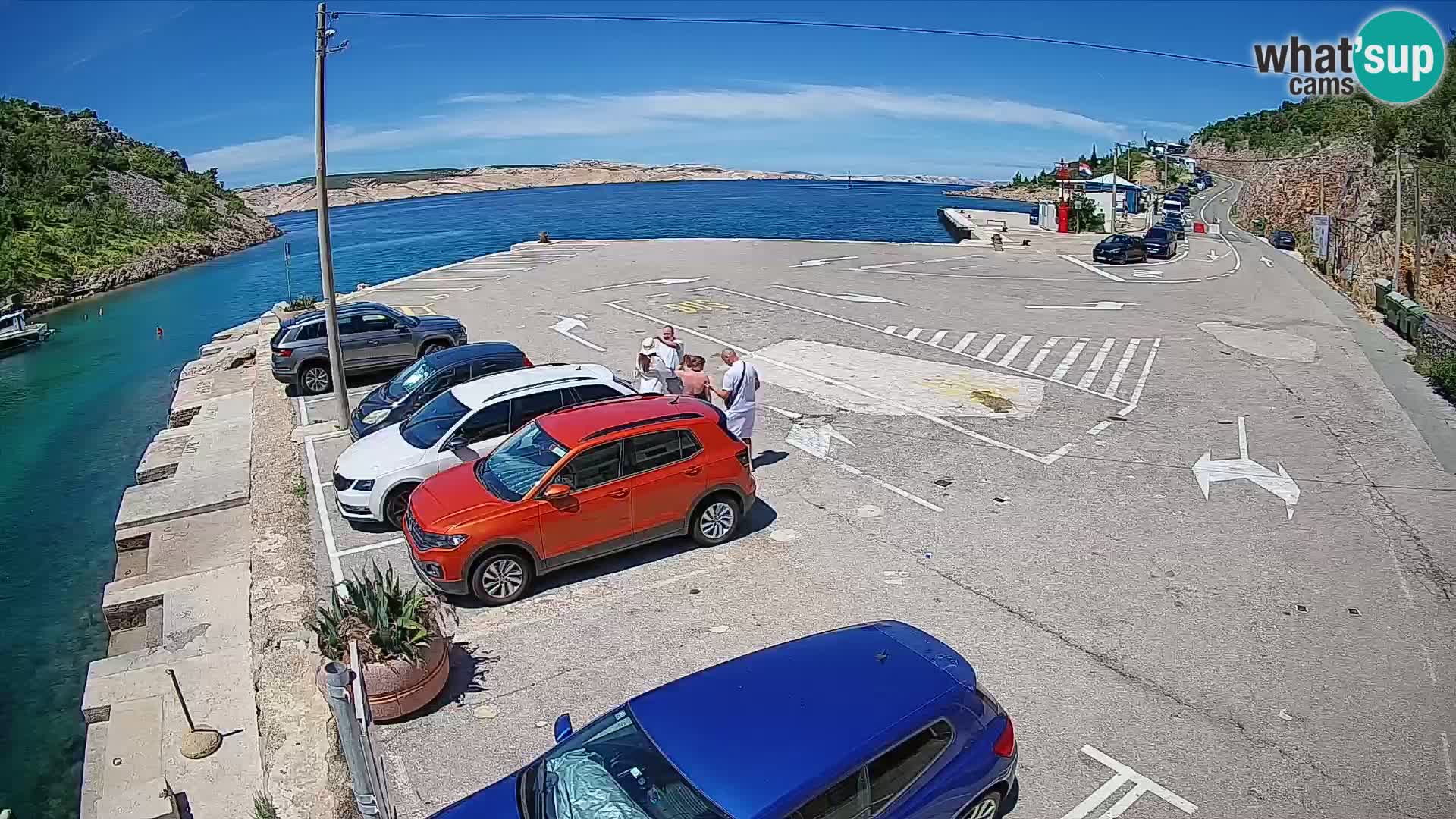 Webcam port de ferry de Prizna – vers l’île de Pag