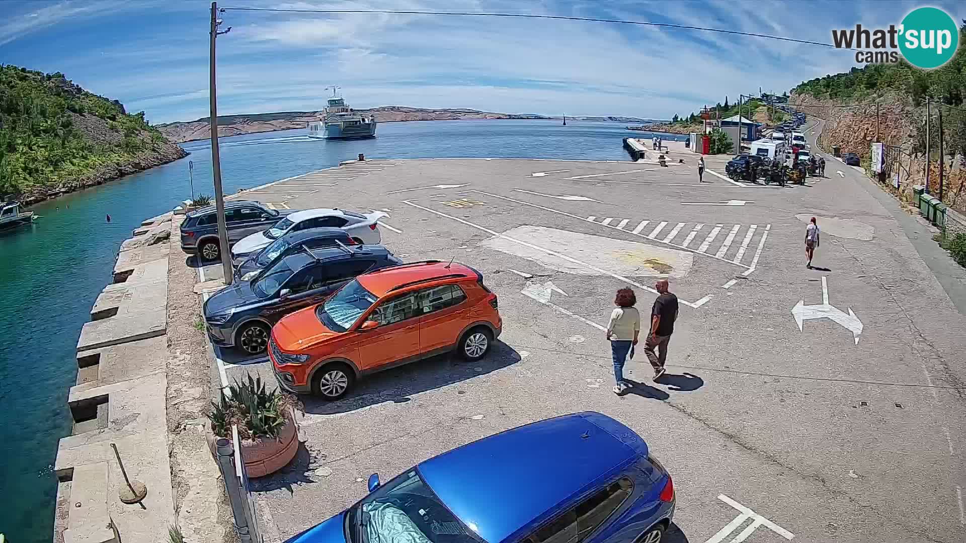 Webcam Fährhafen Prizna – zur Insel Pag