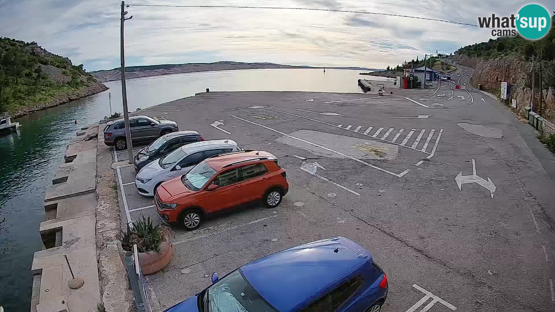 Webcam Fährhafen Prizna – zur Insel Pag