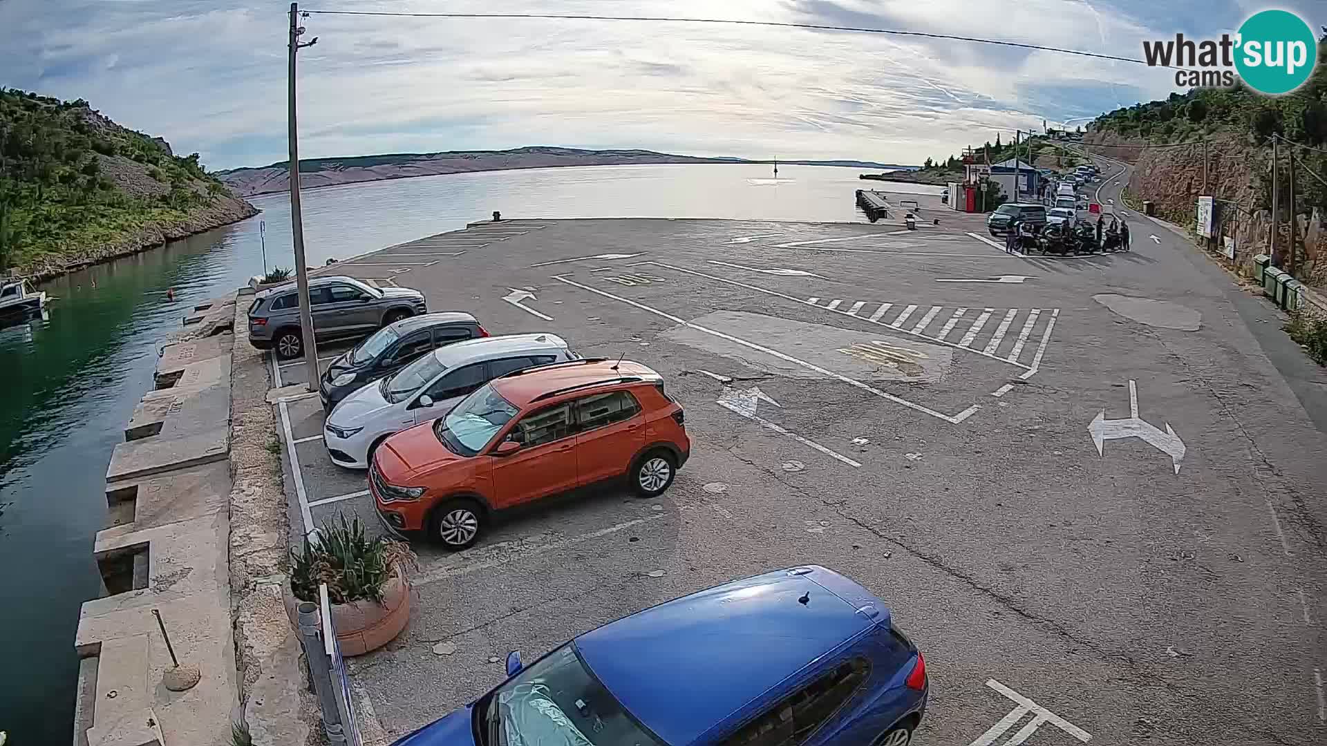 Webcam Prizna ferry port to Pag island
