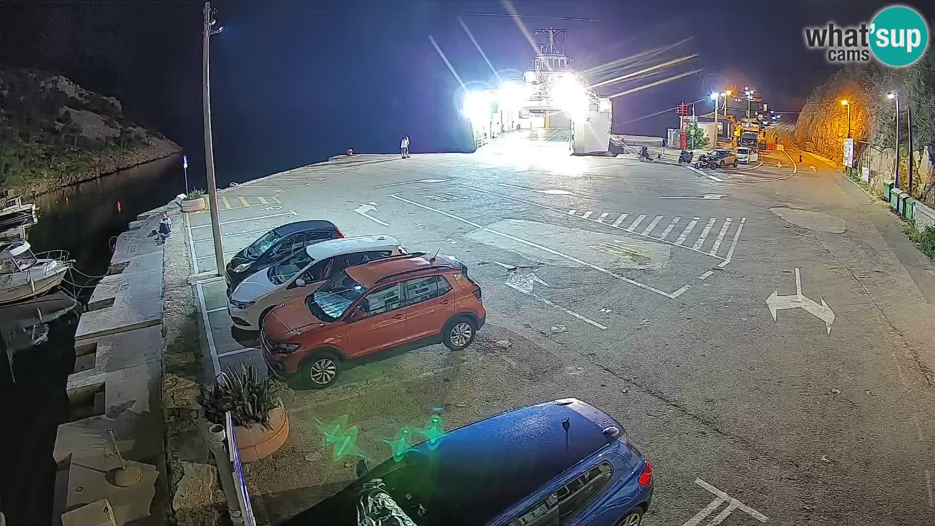Webcam port de ferry de Prizna – vers l’île de Pag