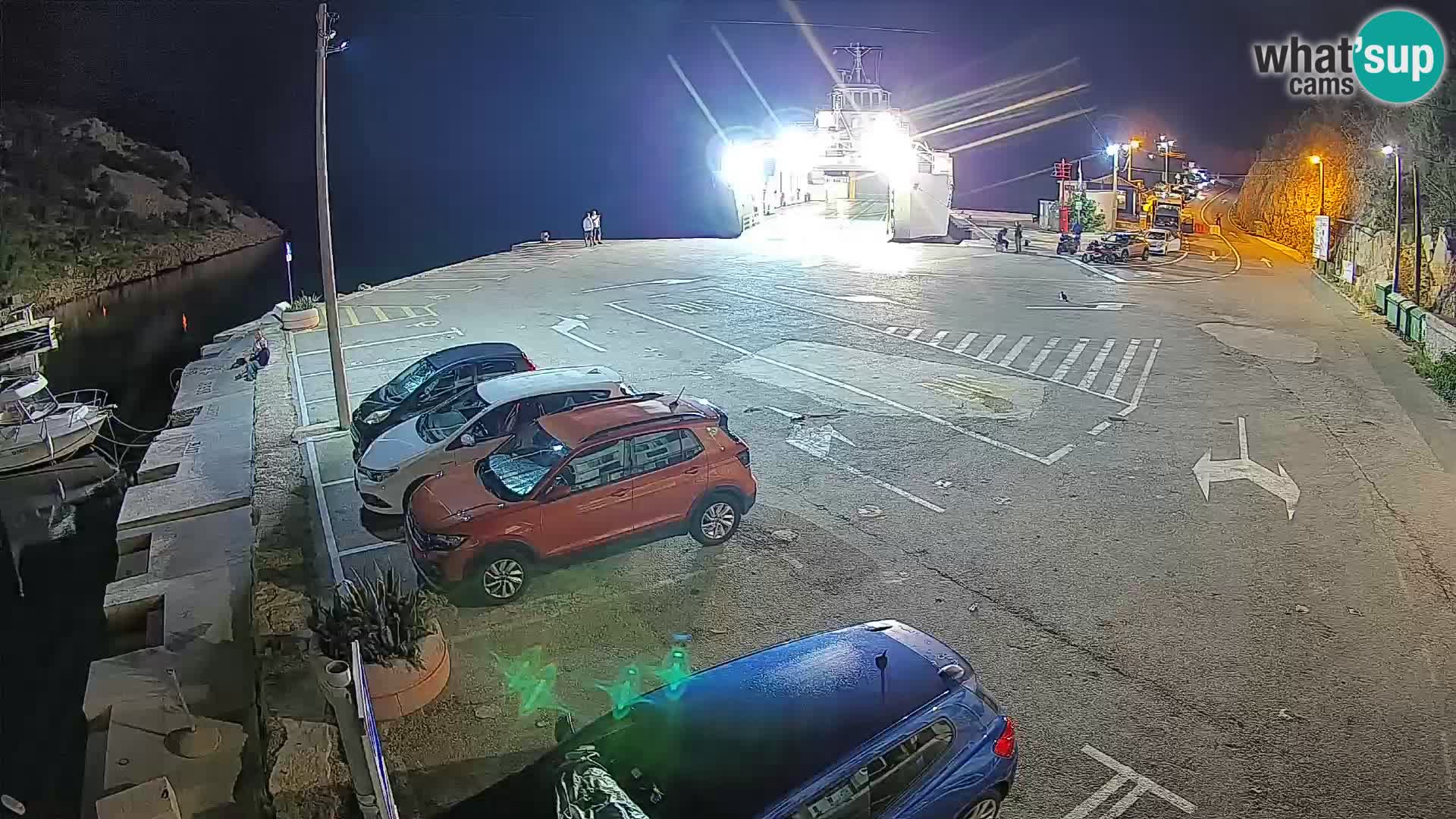 Webcam Prizna ferry port to Pag island