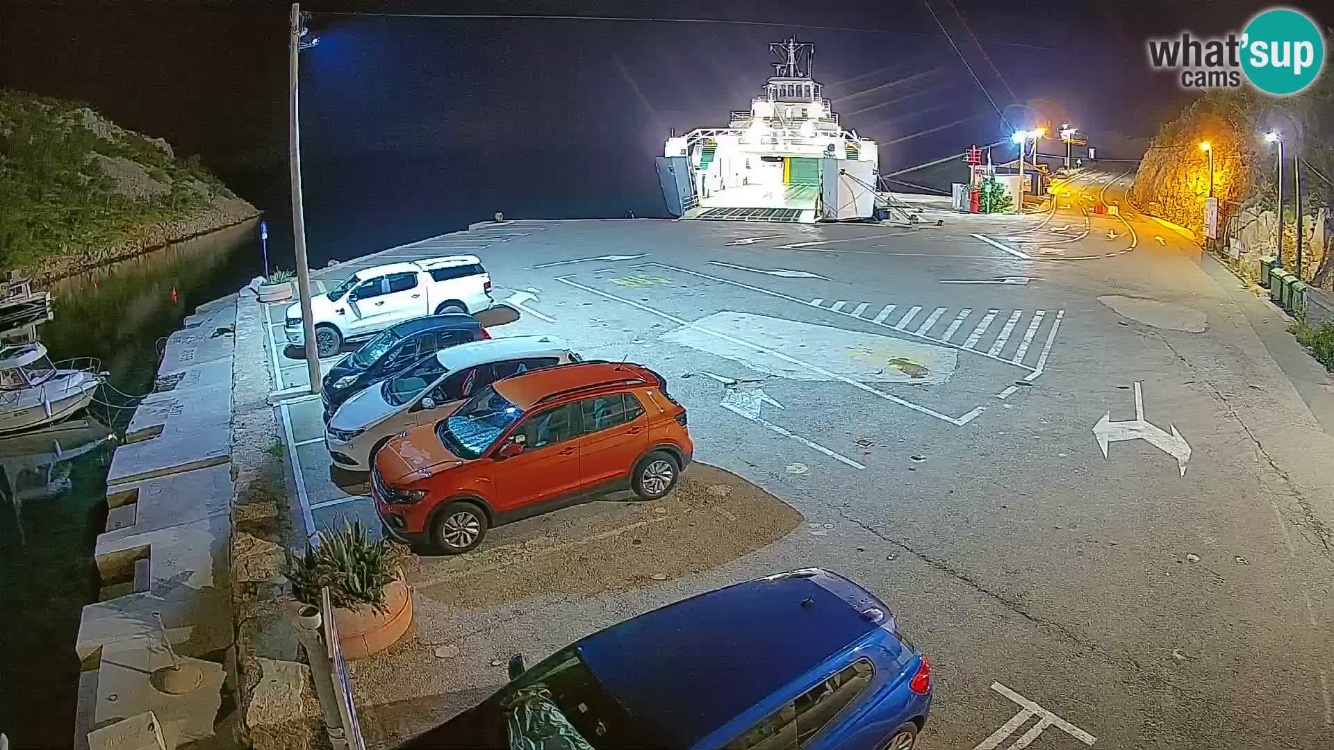 Webcam port de ferry de Prizna – vers l’île de Pag