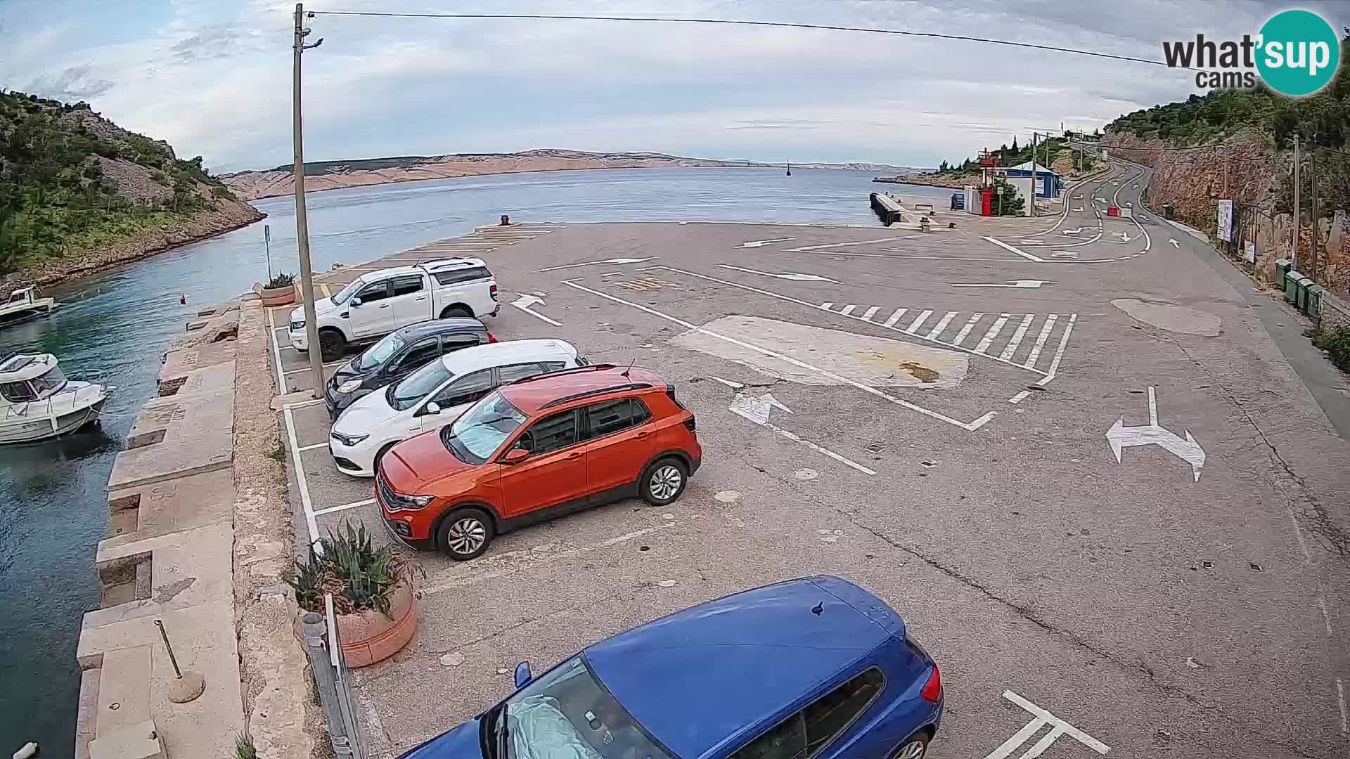 Webcam Fährhafen Prizna – zur Insel Pag
