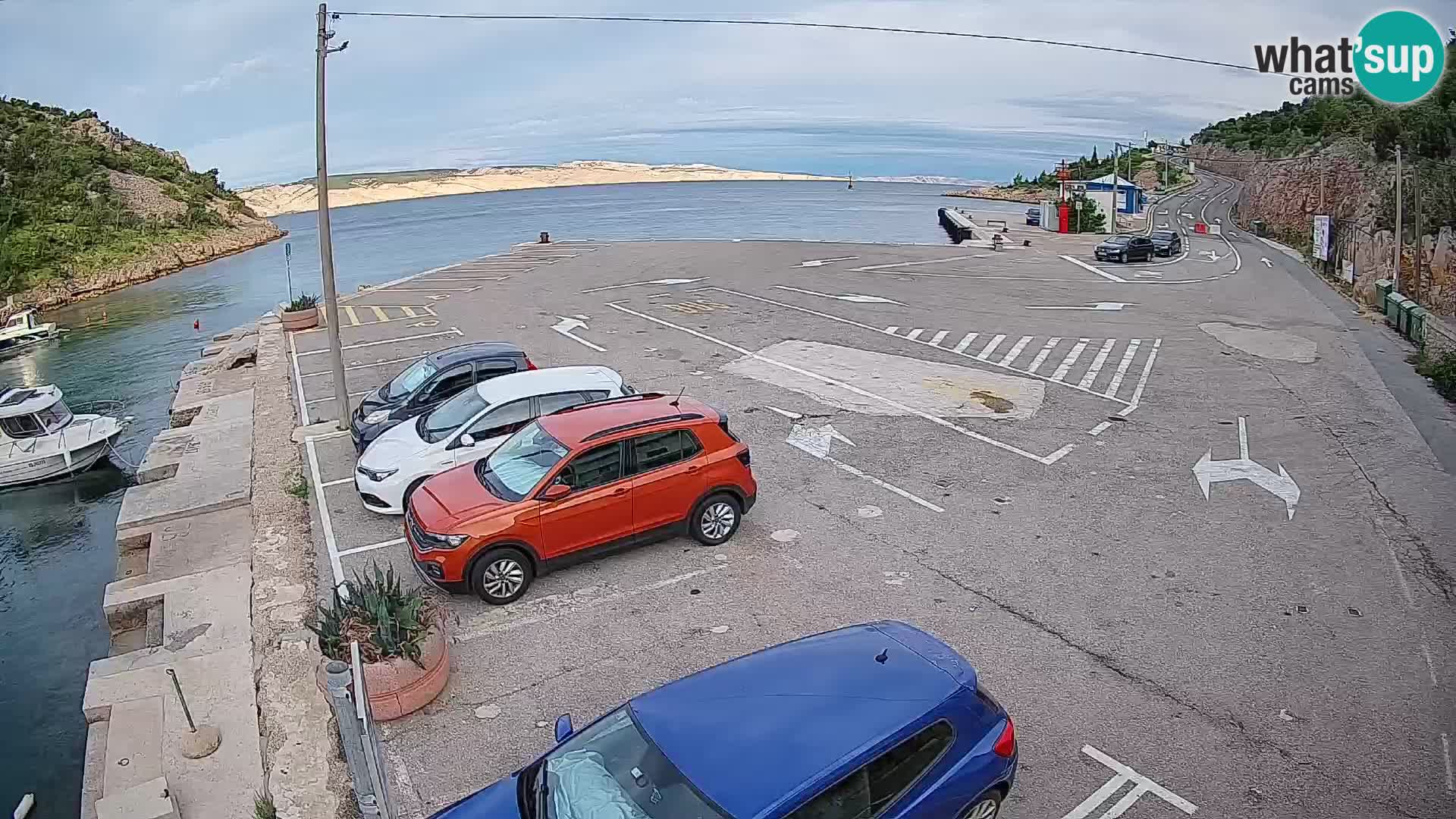 Webcam Fährhafen Prizna – zur Insel Pag