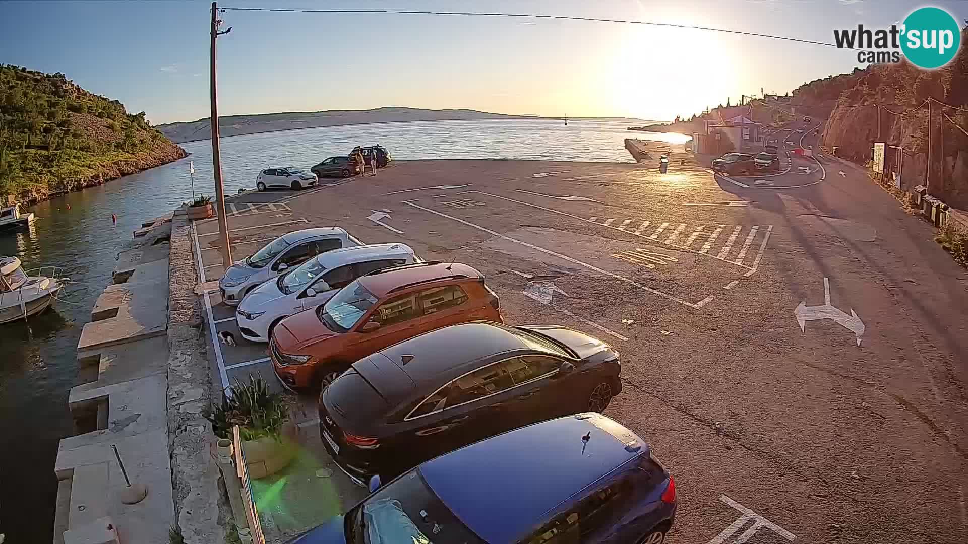 Webcam Prizna ferry port to Pag island
