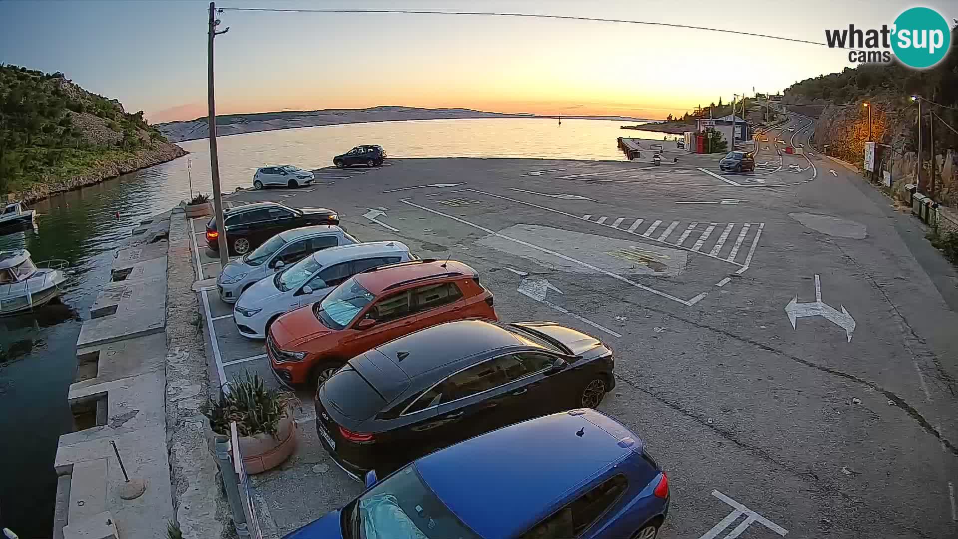 Webcam Prizna ferry port to Pag island