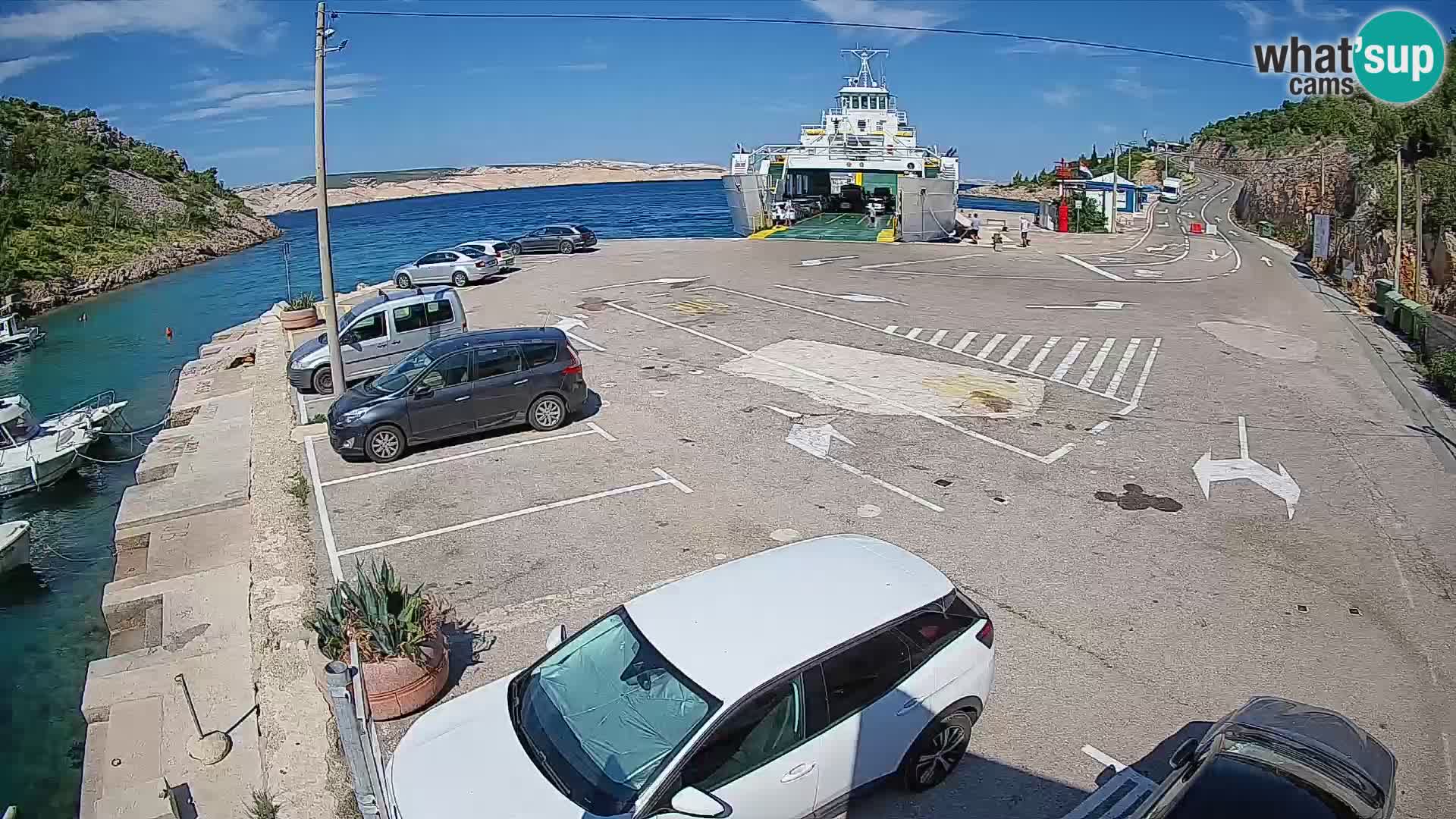 Webcam Fährhafen Prizna – zur Insel Pag