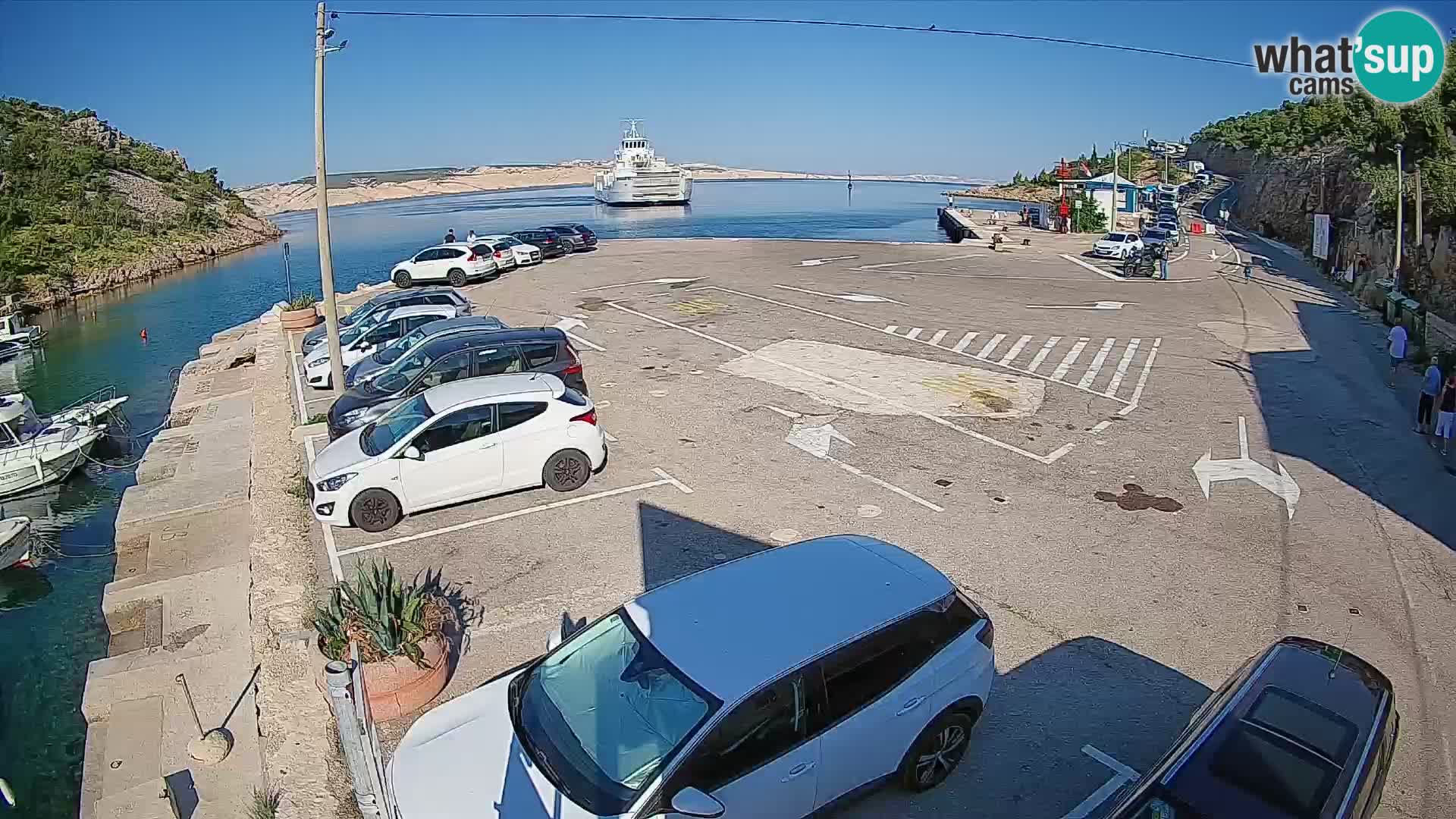 Webcam Fährhafen Prizna – zur Insel Pag