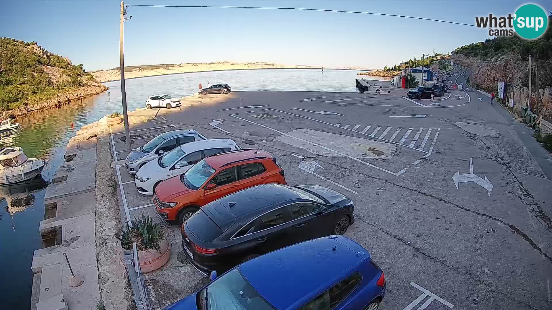 Webcam port de ferry de Prizna – vers l’île de Pag