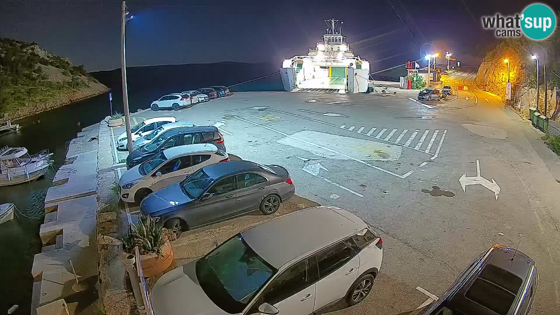 Webcam Prizna ferry port to Pag island