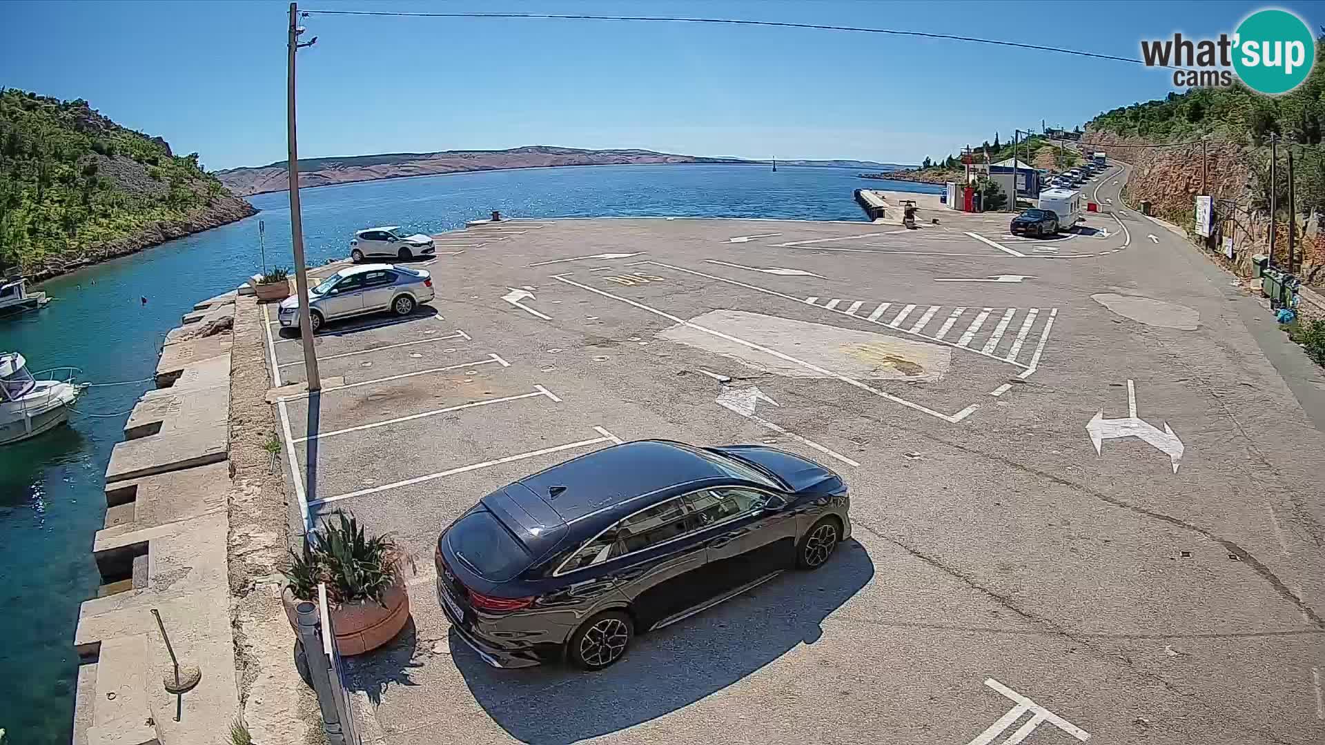 Webcam Fährhafen Prizna – zur Insel Pag