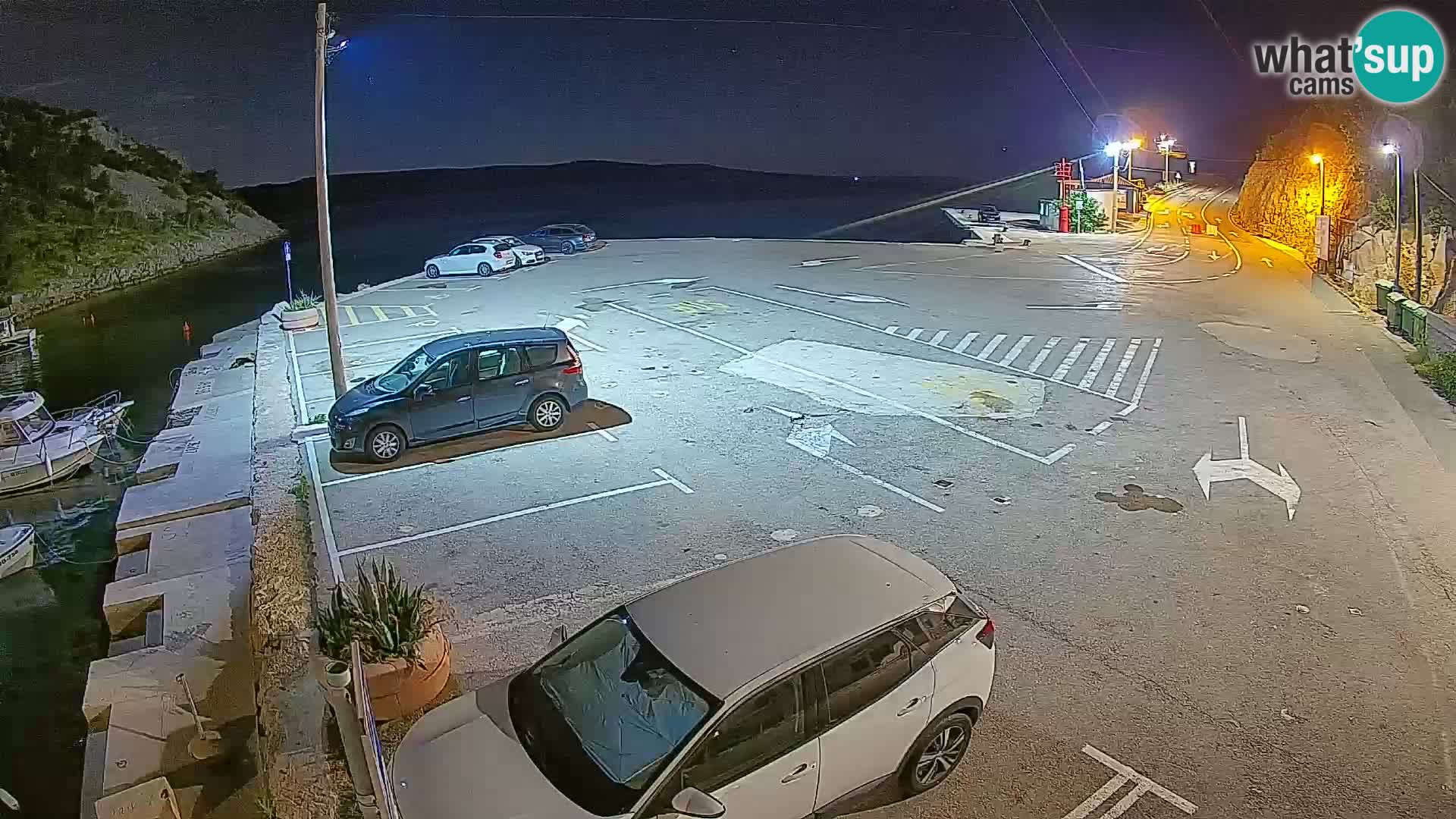 Webcam Prizna ferry port to Pag island