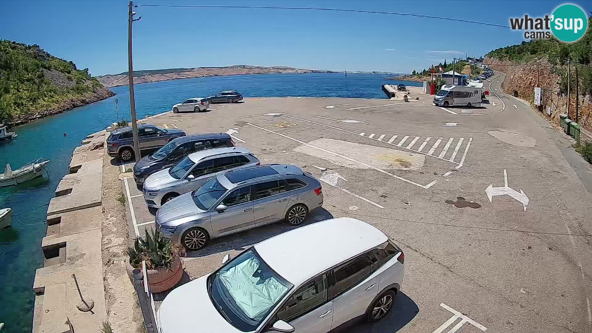 Webcam Fährhafen Prizna – zur Insel Pag