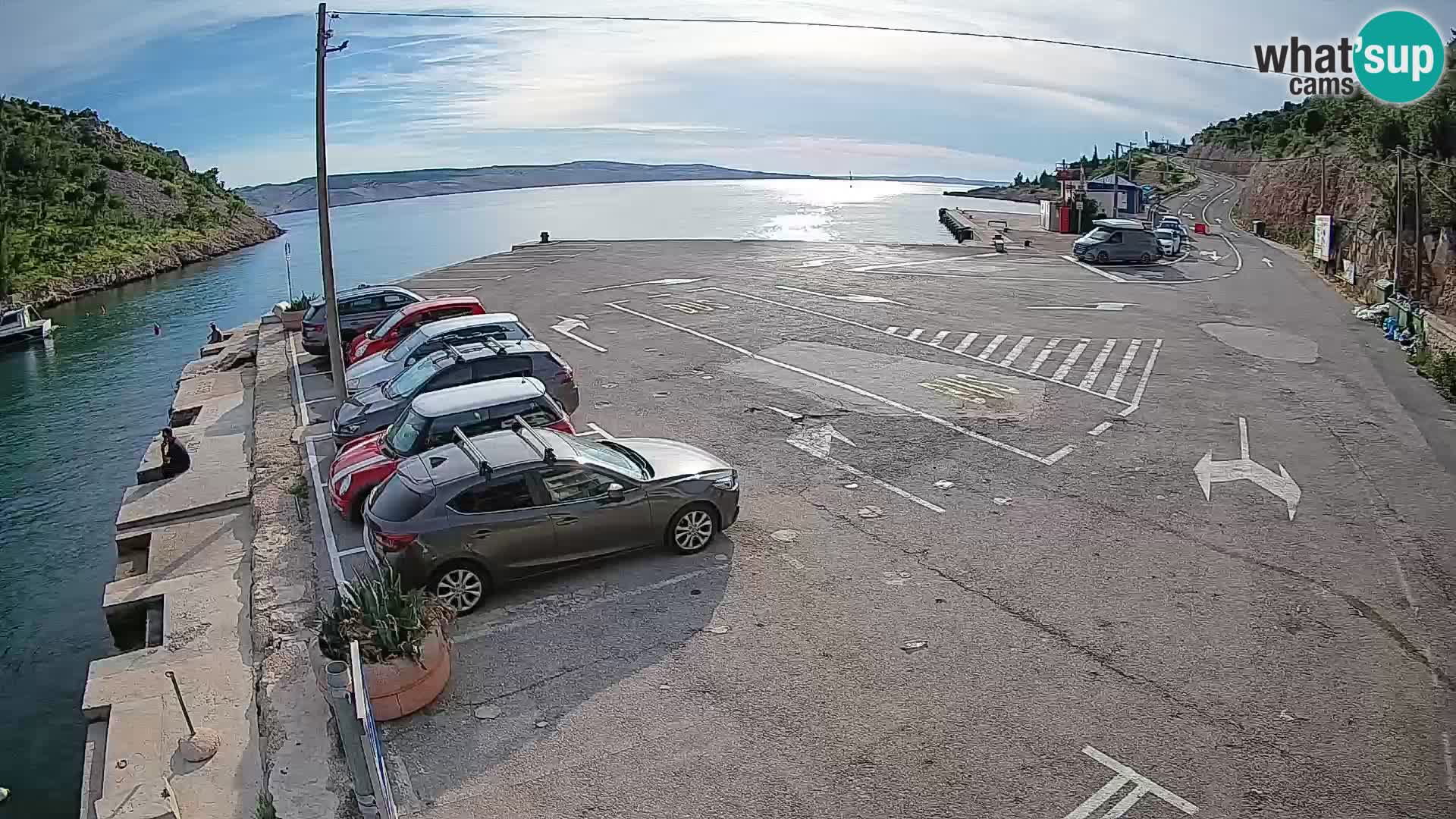 Webcam Prizna ferry port to Pag island
