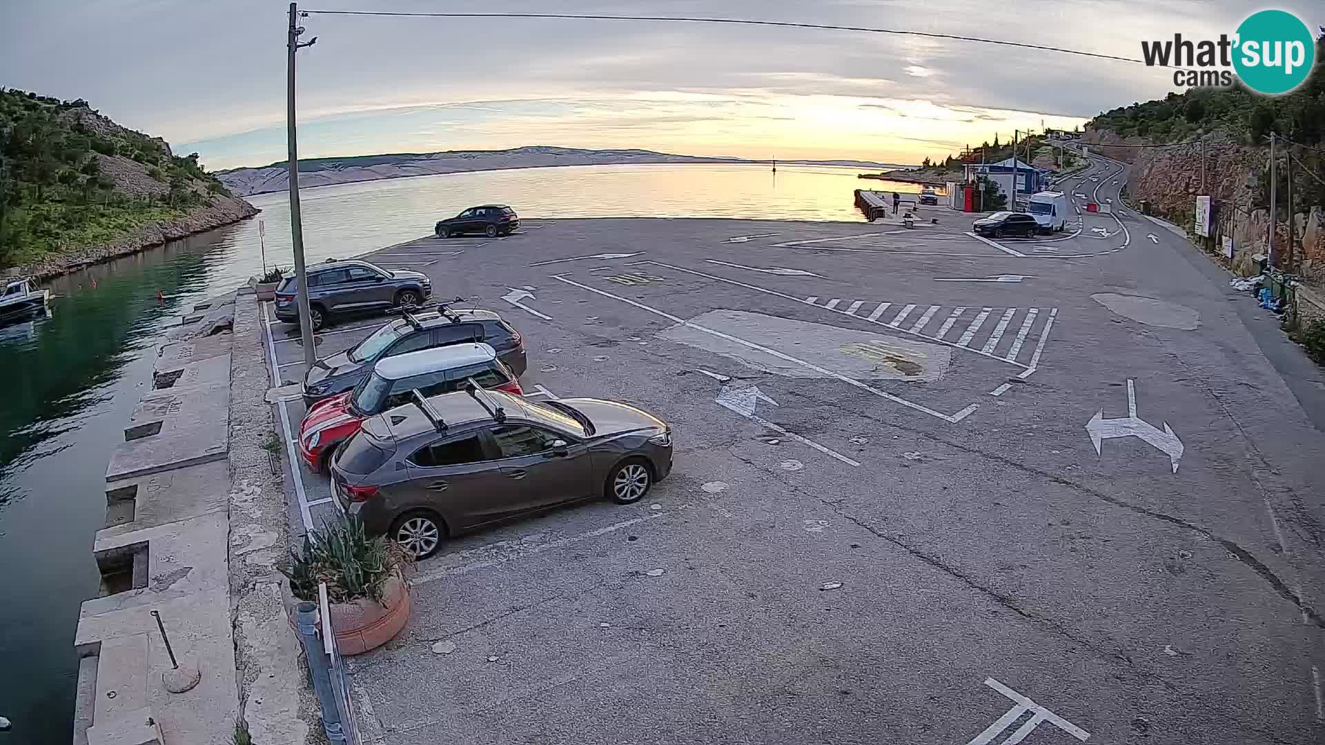 Webcam Fährhafen Prizna – zur Insel Pag