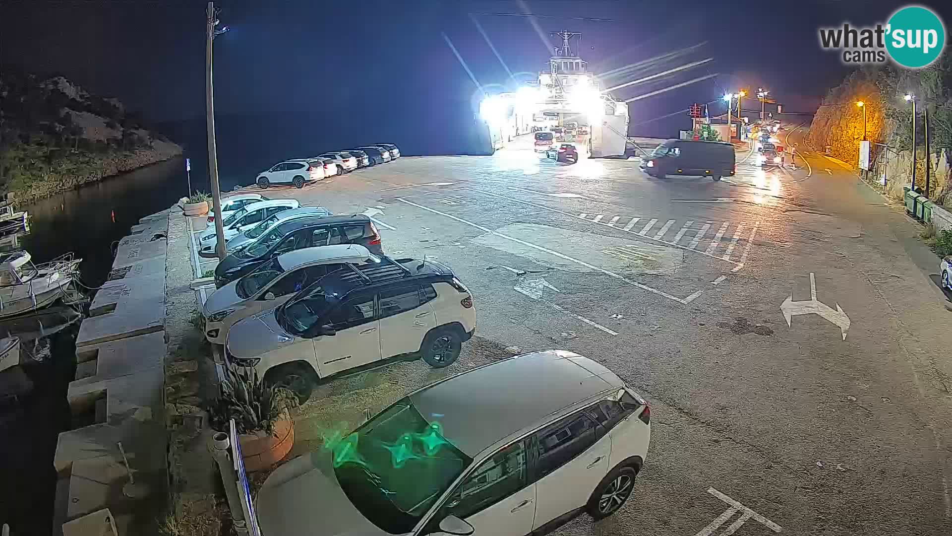 Webcam Prizna ferry port to Pag island