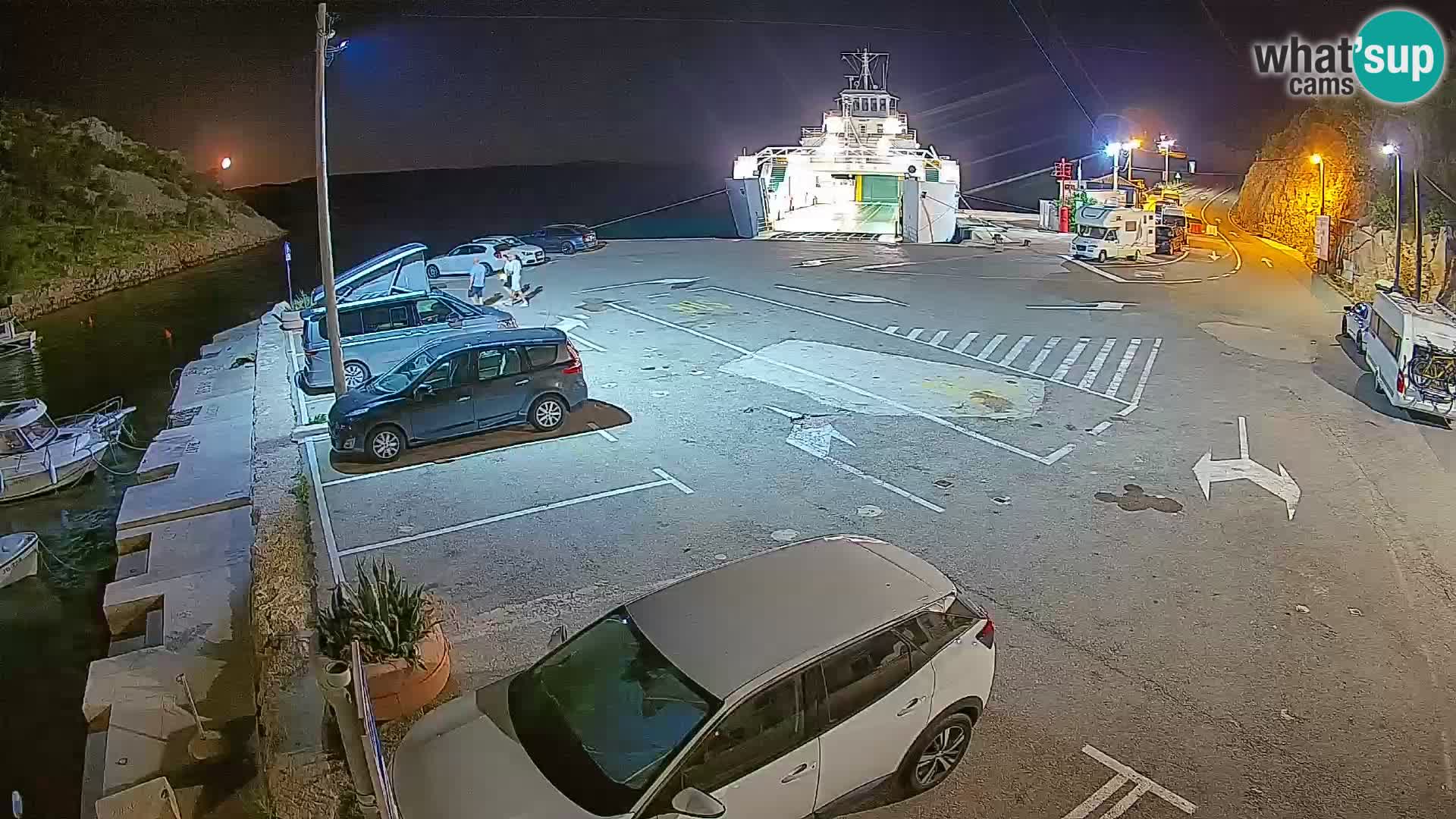 Webcam Prizna ferry port to Pag island