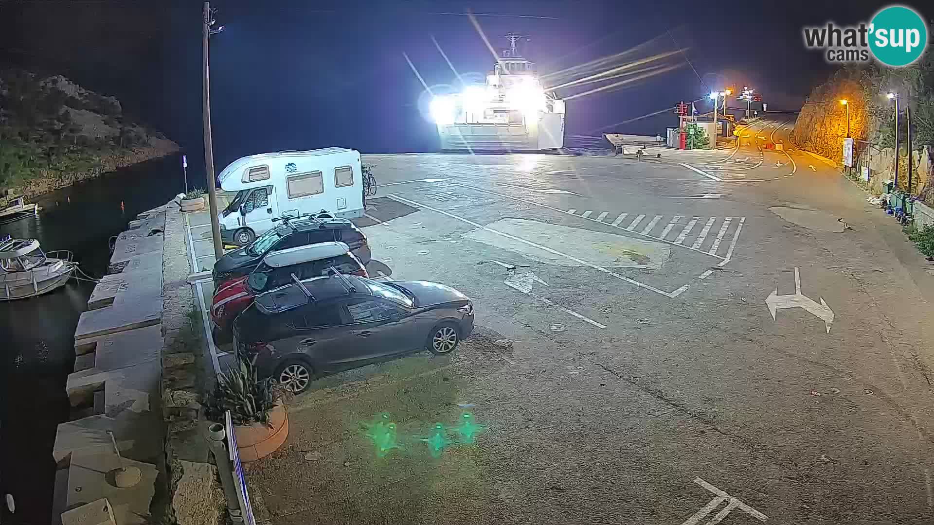 Webcam port de ferry de Prizna – vers l’île de Pag