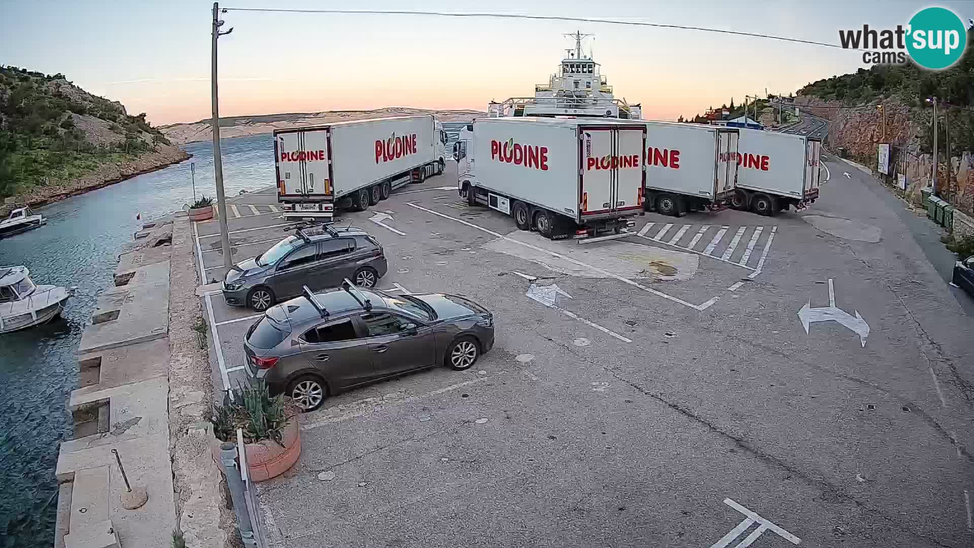 Webcam Fährhafen Prizna – zur Insel Pag