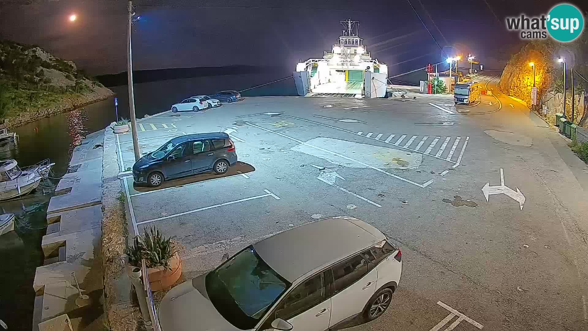 Webcam Fährhafen Prizna – zur Insel Pag