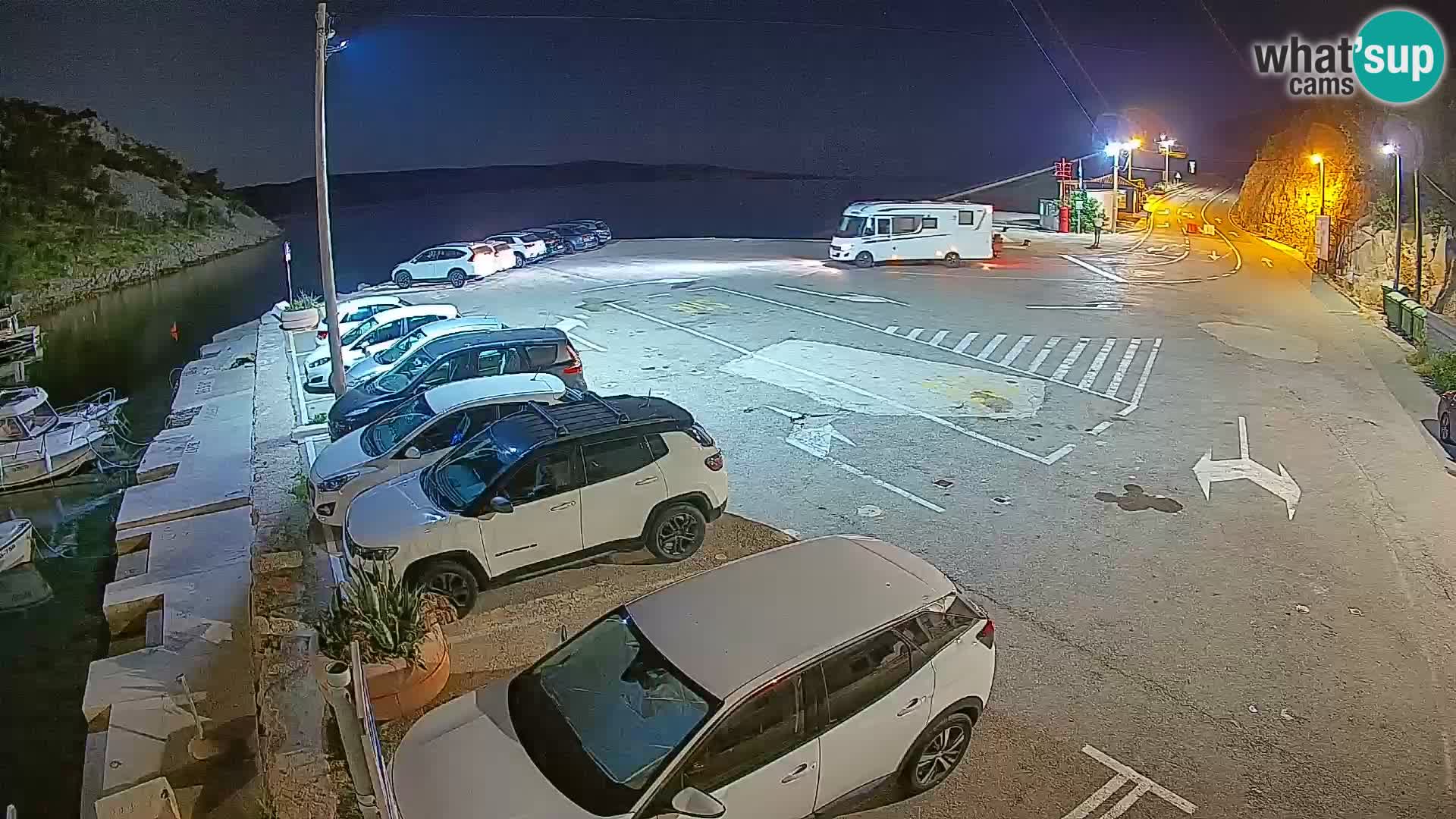 Webcam port de ferry de Prizna – vers l’île de Pag