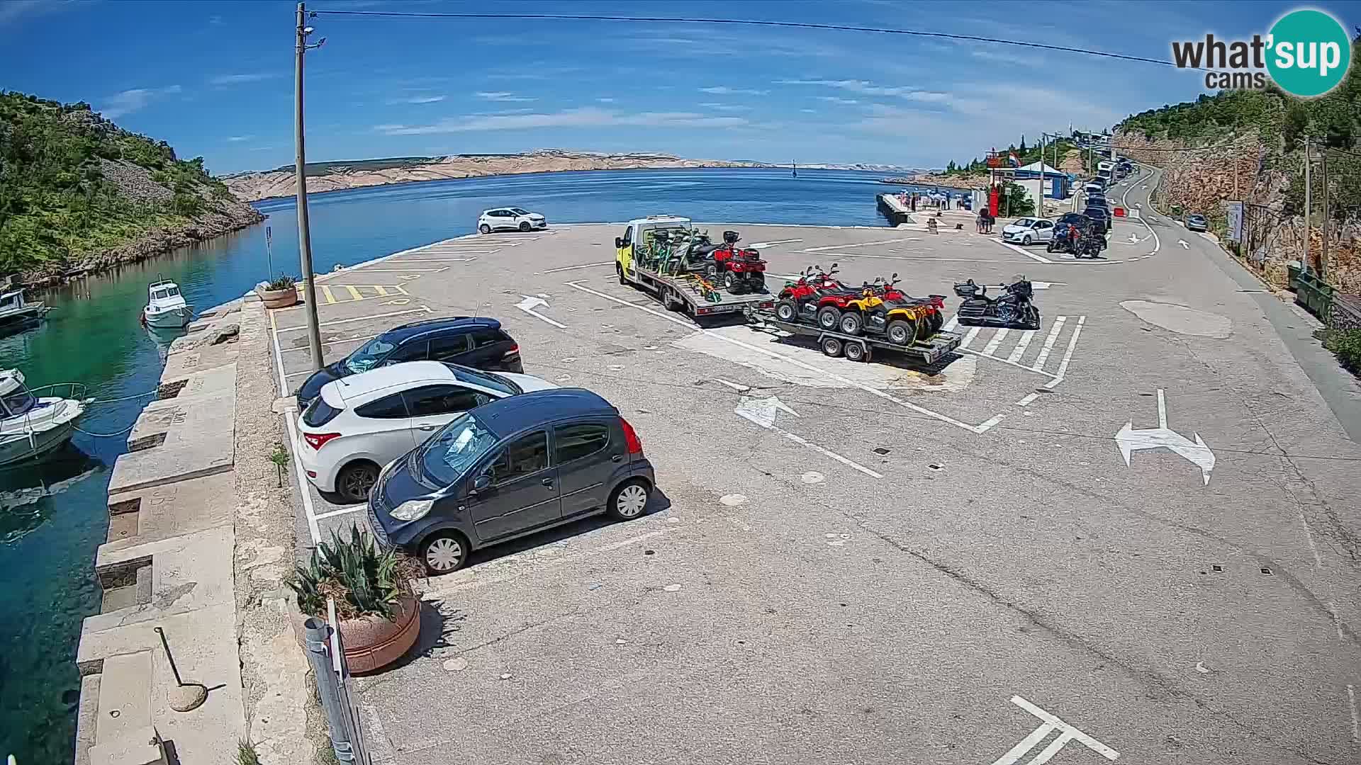 Webcam Fährhafen Prizna – zur Insel Pag