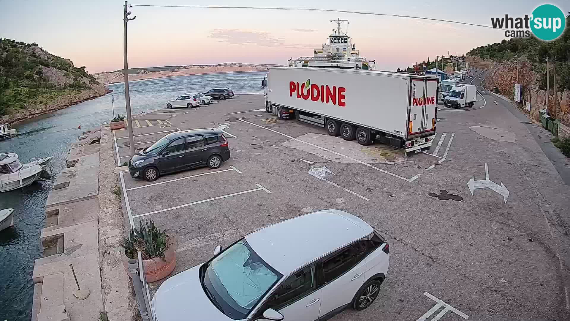 Webcam Fährhafen Prizna – zur Insel Pag