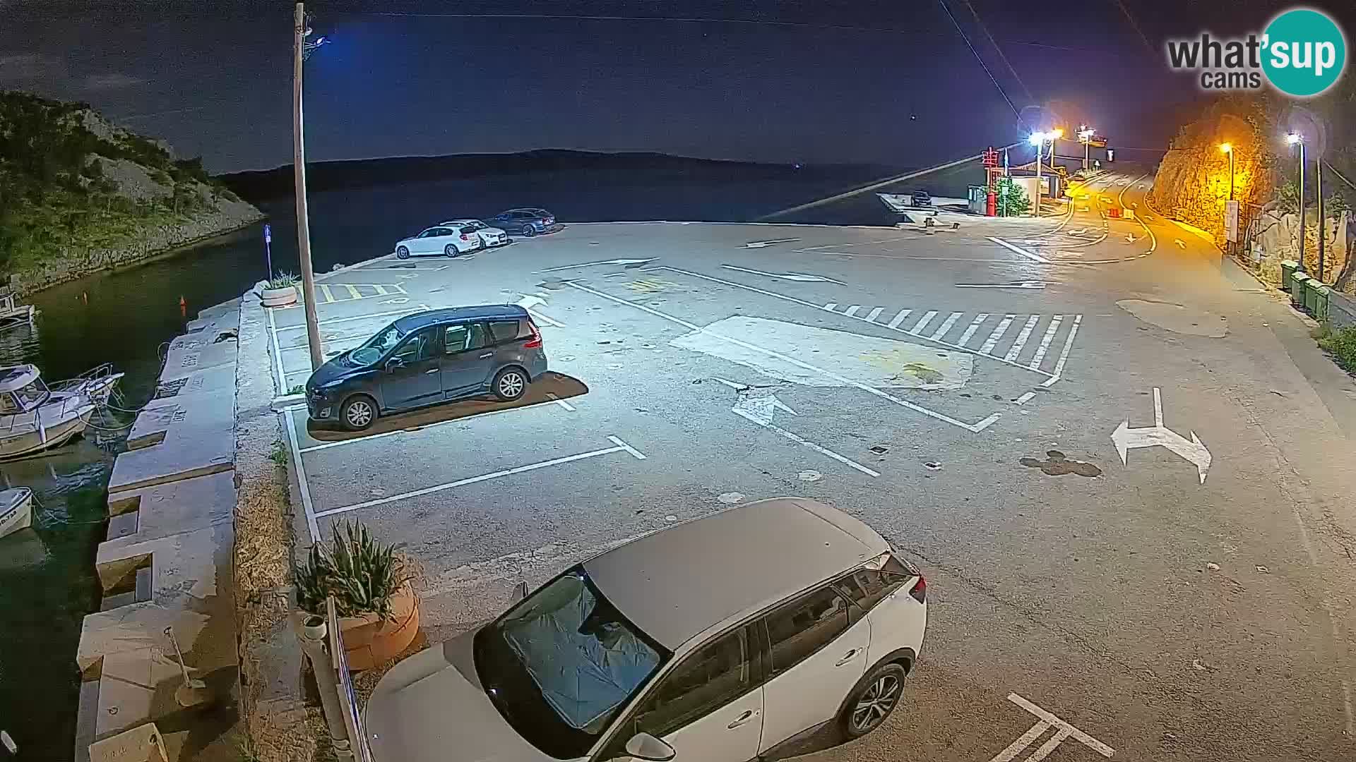 Webcam Prizna ferry port to Pag island