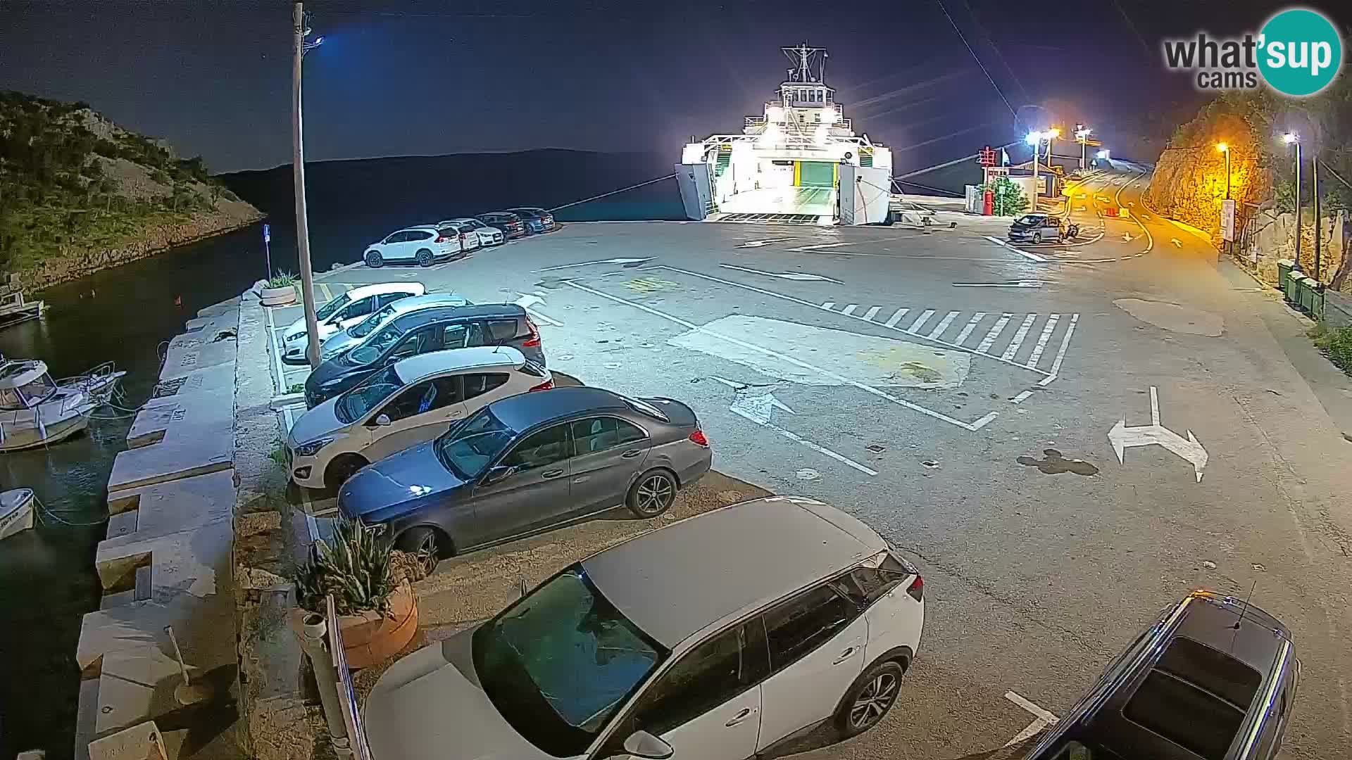 Webcam port de ferry de Prizna – vers l’île de Pag
