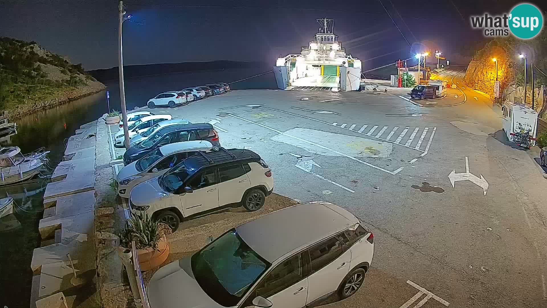Webcam Prizna ferry port to Pag island
