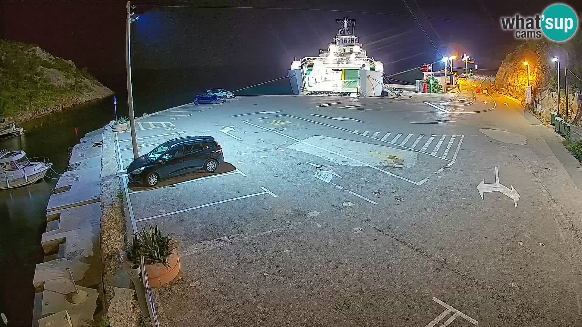 Webcam Prizna ferry port to Pag island