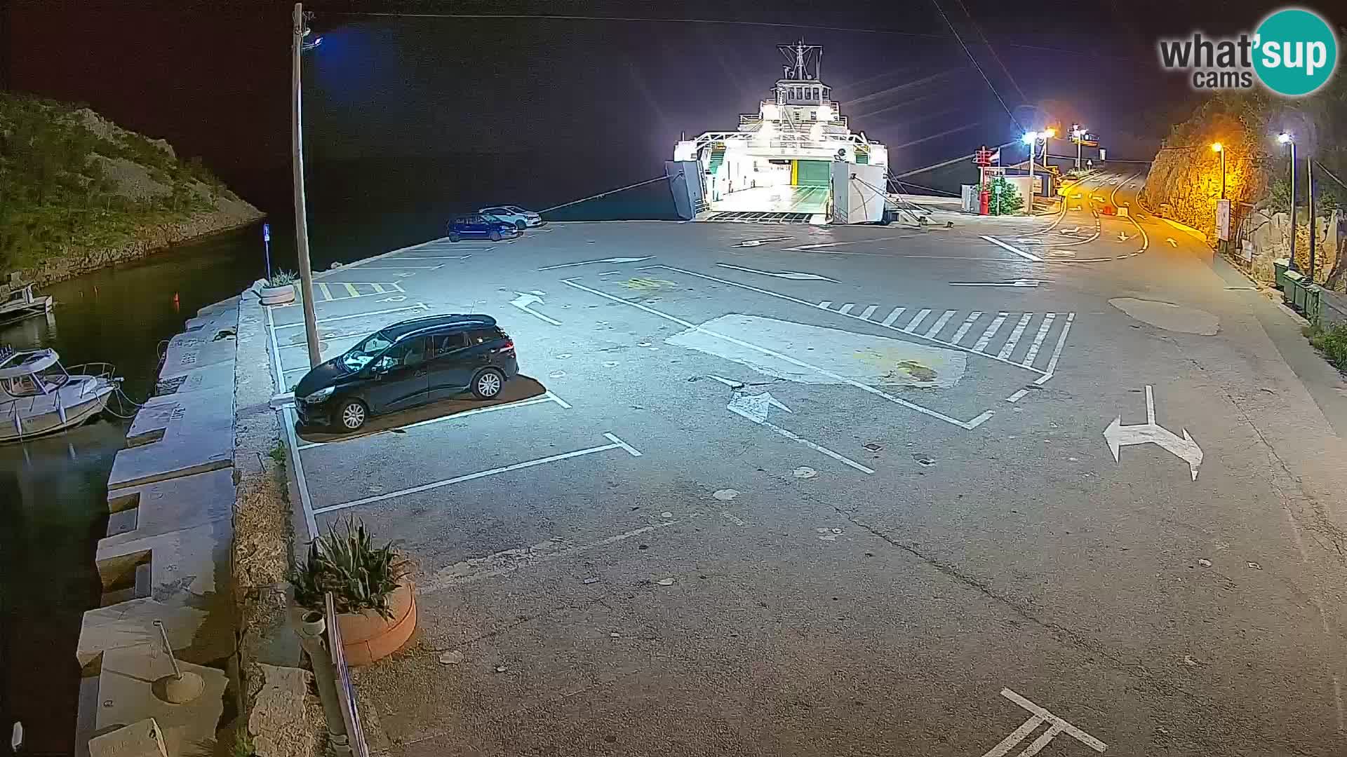 Webcam Prizna ferry port to Pag island