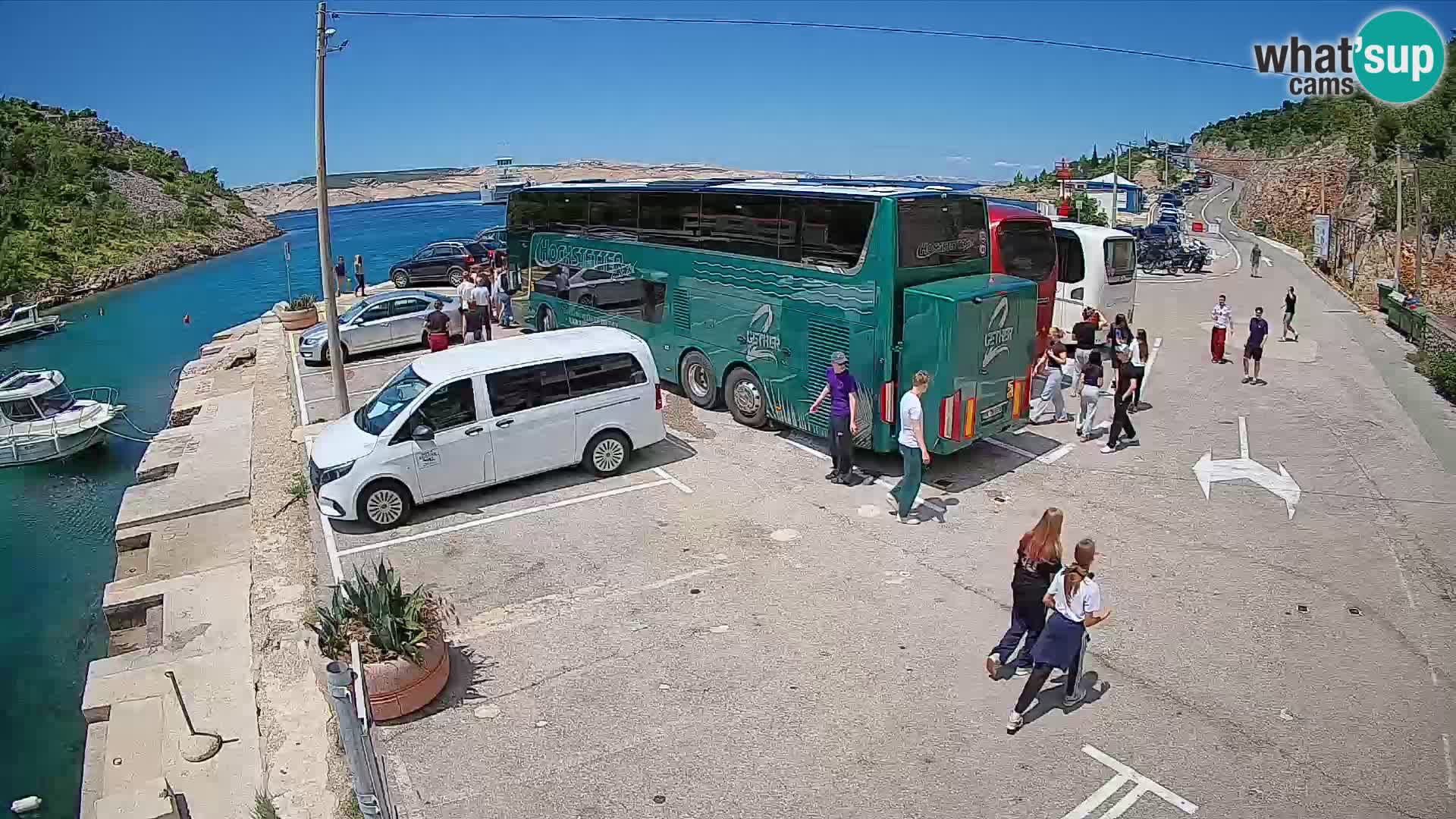 Webcam Fährhafen Prizna – zur Insel Pag