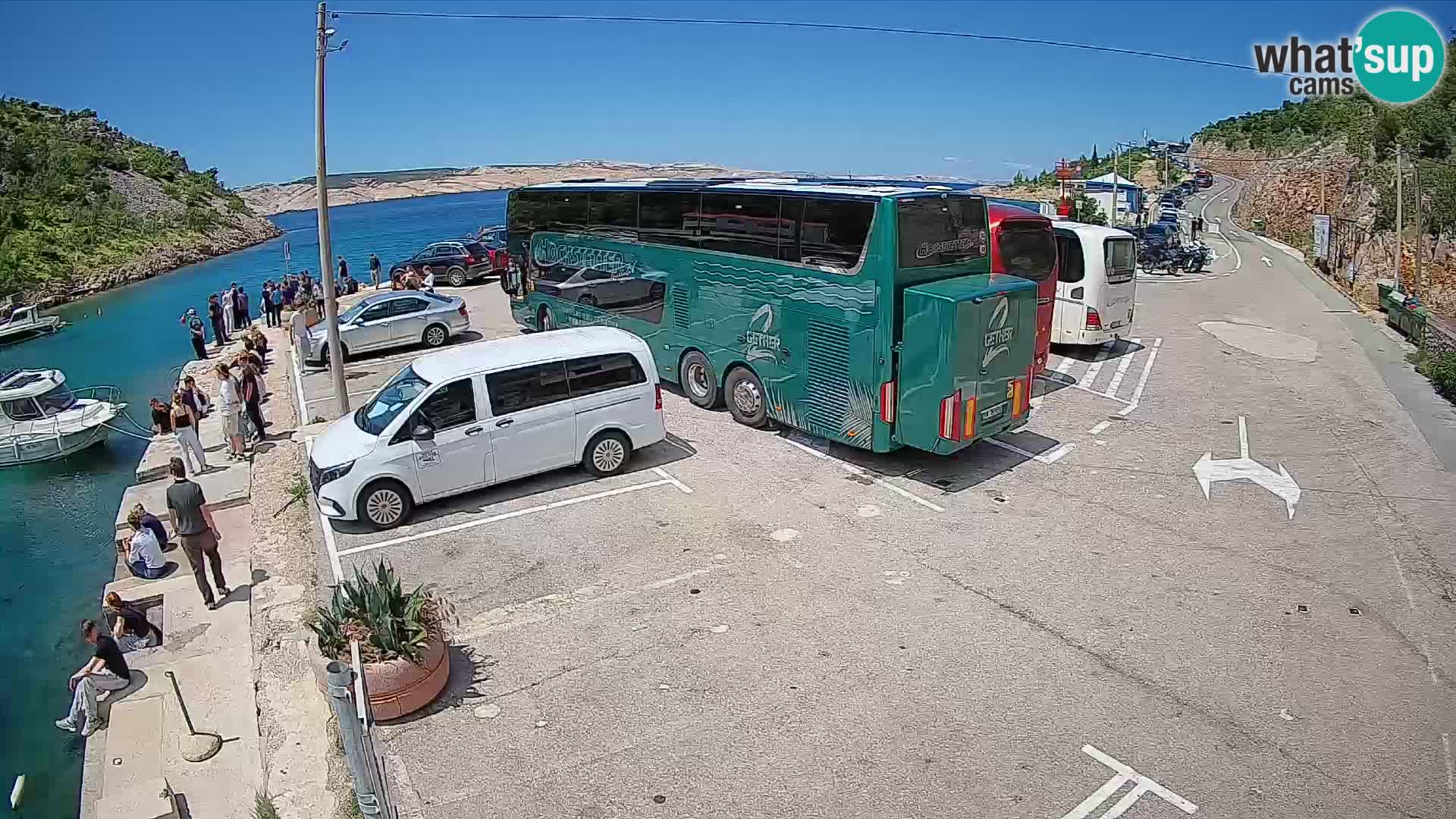 Webcam Prizna ferry port to Pag island