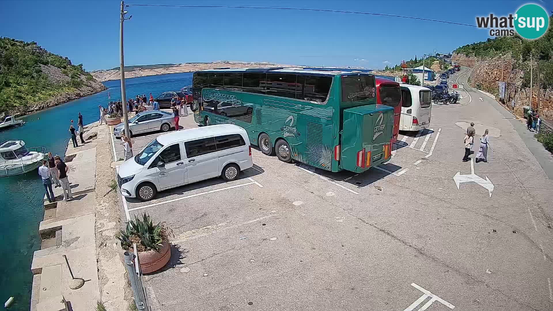 Webcam Prizna ferry port to Pag island