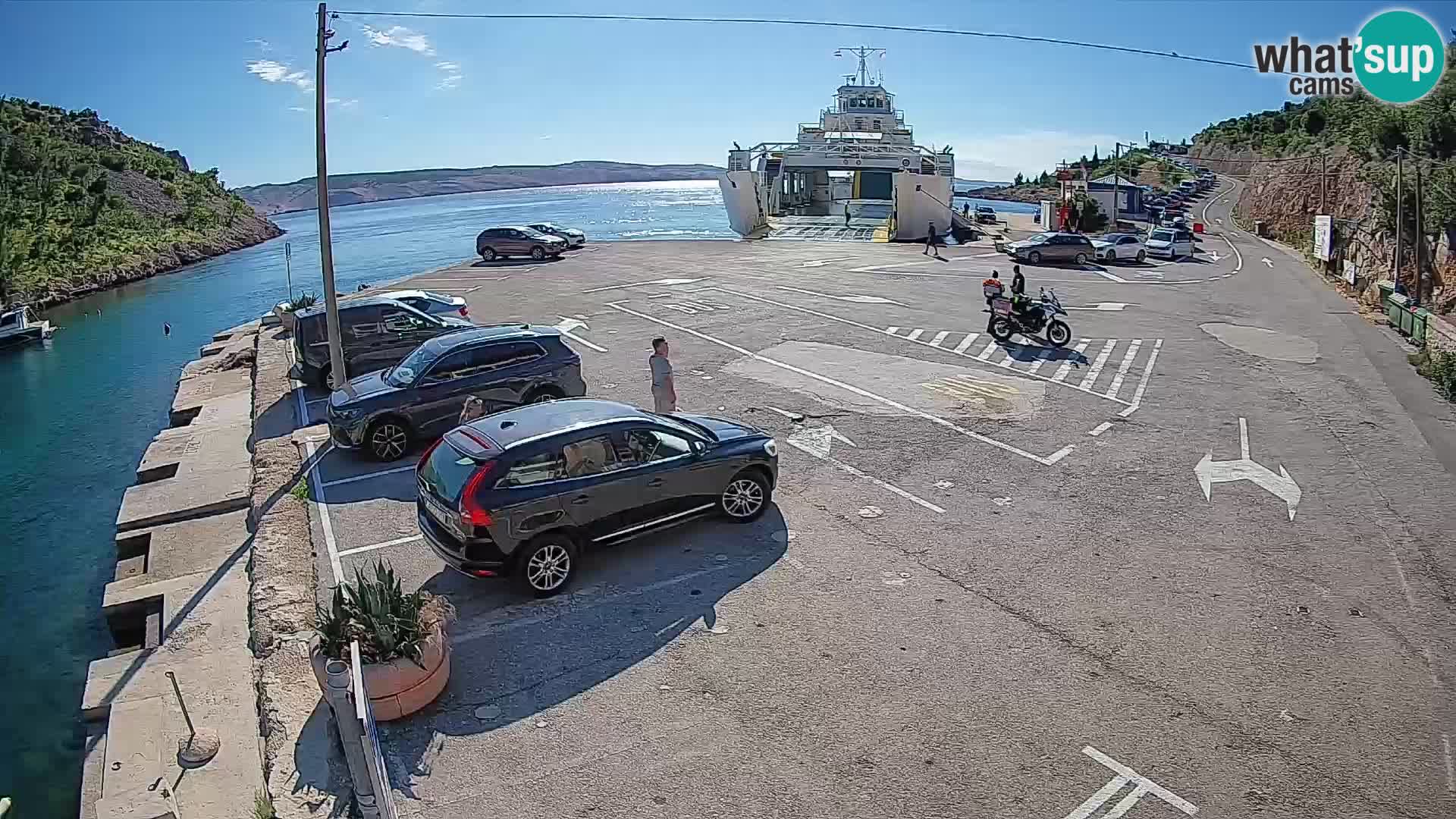 Webcam Fährhafen Prizna – zur Insel Pag
