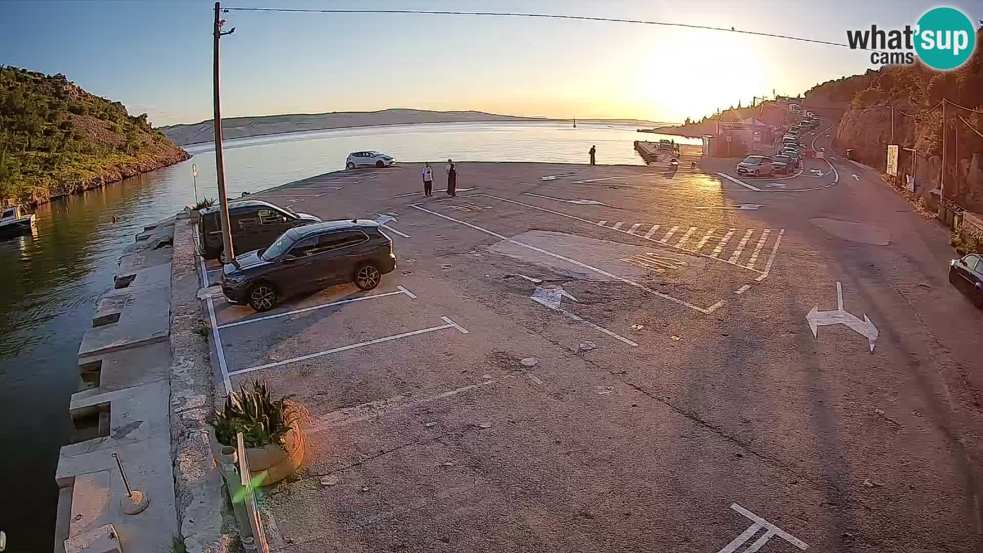 Webcam Prizna ferry port to Pag island