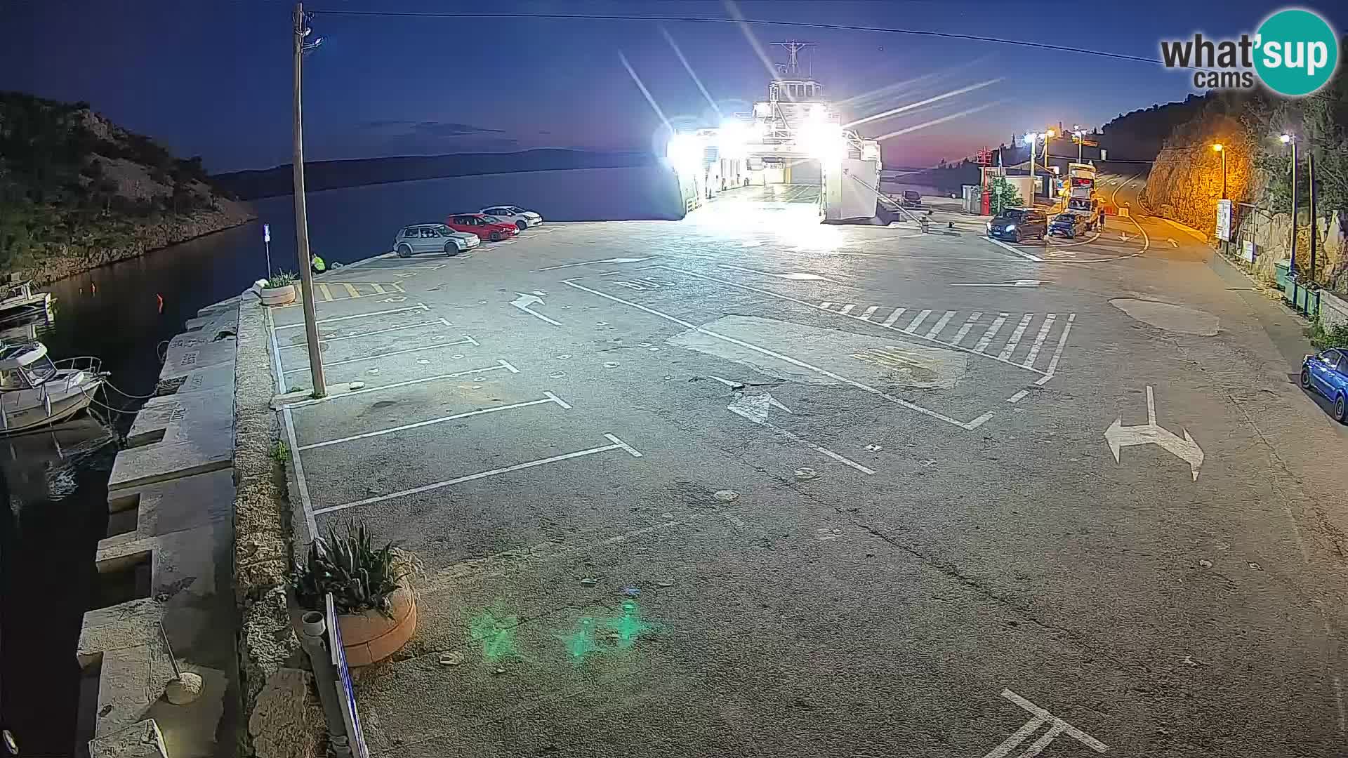 Webcam Prizna ferry port to Pag island