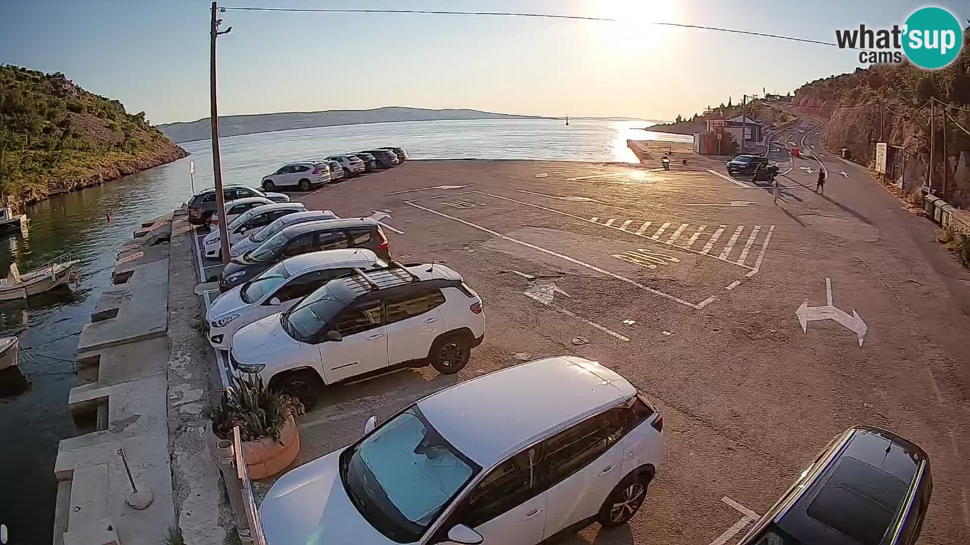 Webcam Prizna ferry port to Pag island
