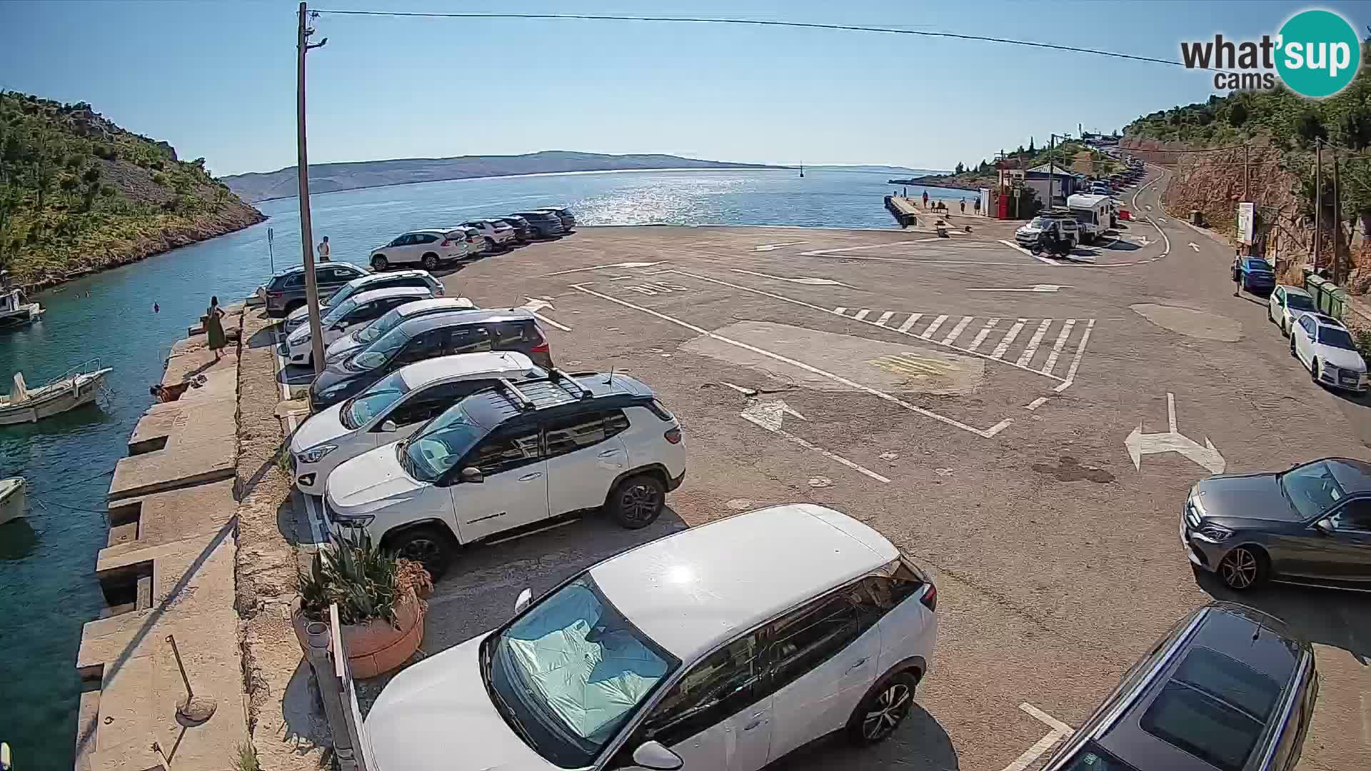 Webcam Prizna ferry port to Pag island