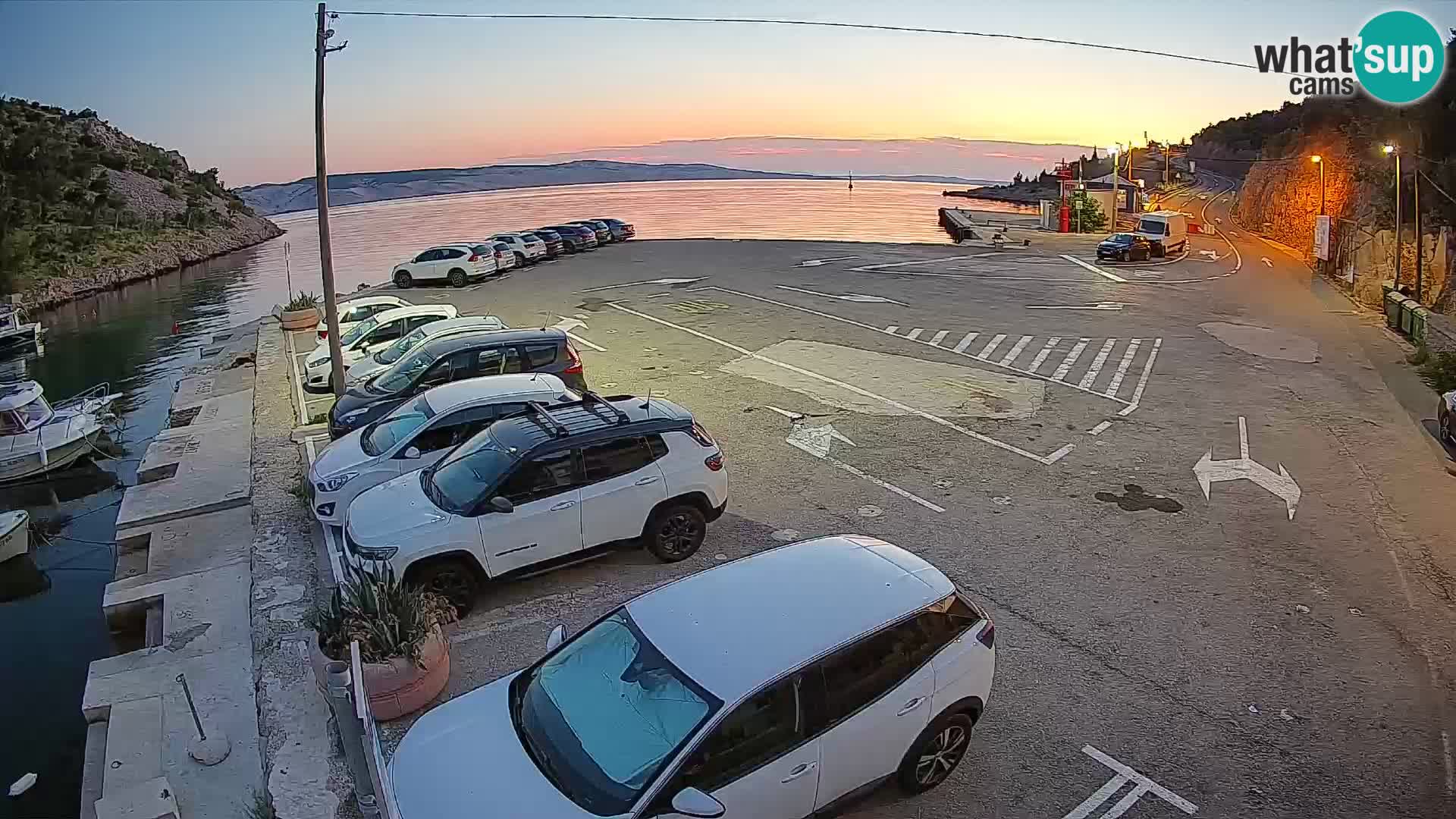 Webcam Prizna ferry port to Pag island