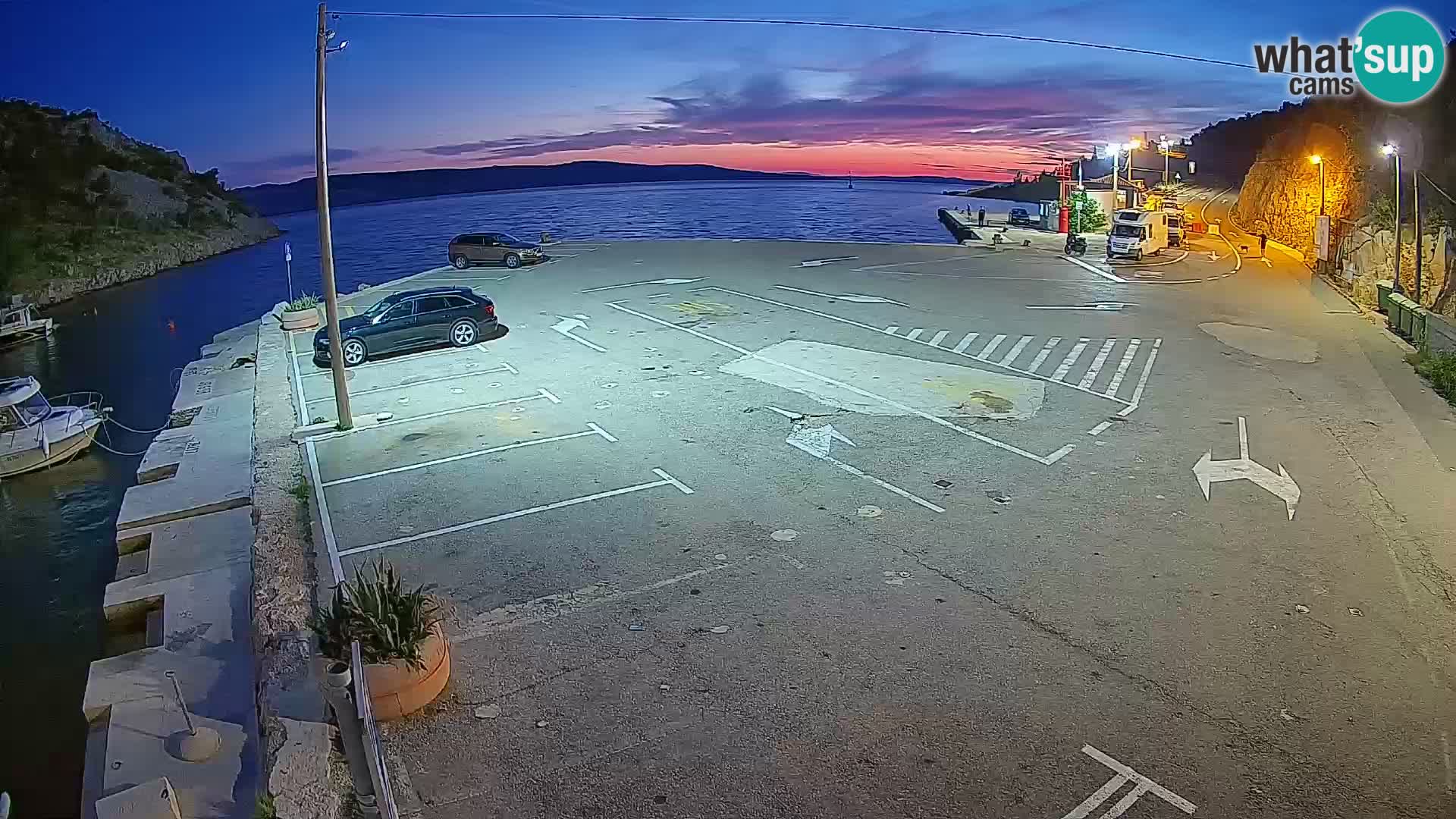 Webcam port de ferry de Prizna – vers l’île de Pag