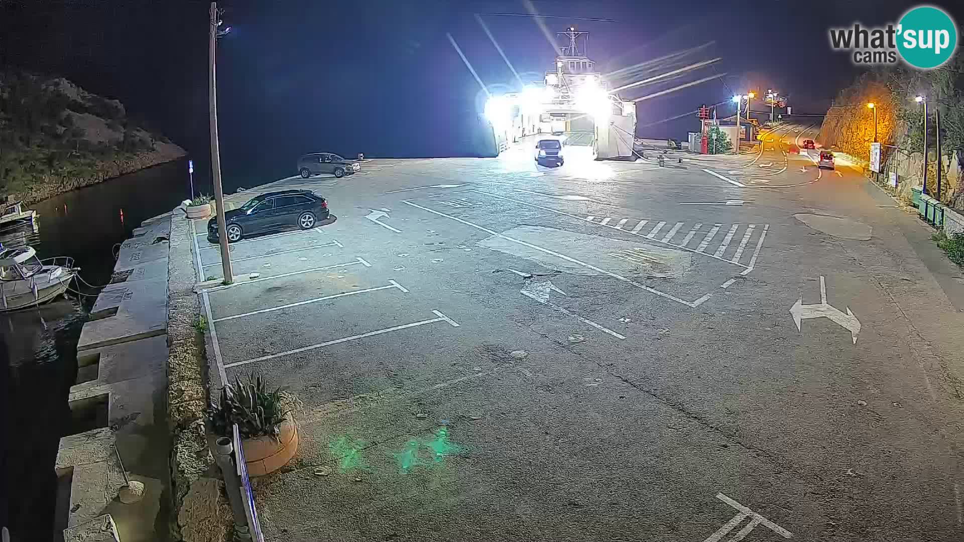Webcam port de ferry de Prizna – vers l’île de Pag