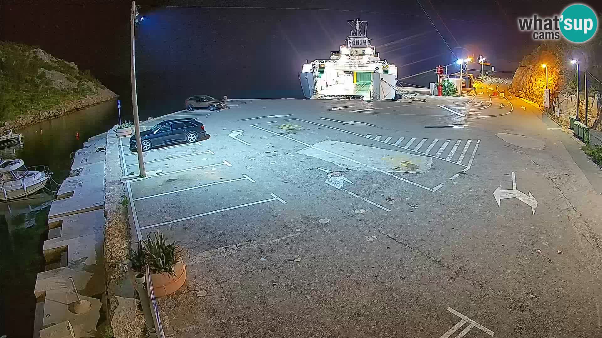 Webcam port de ferry de Prizna – vers l’île de Pag