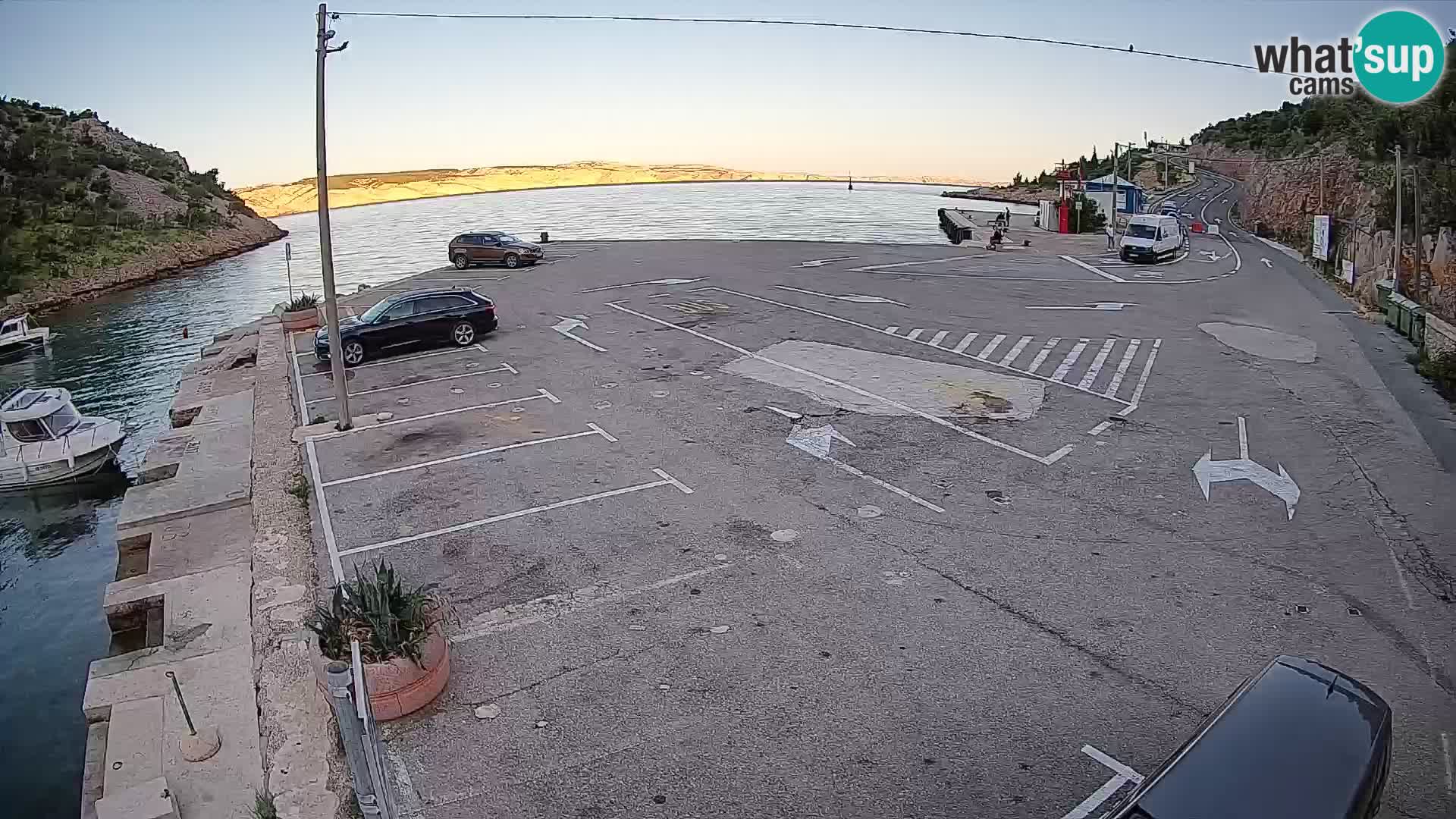 Webcam Fährhafen Prizna – zur Insel Pag
