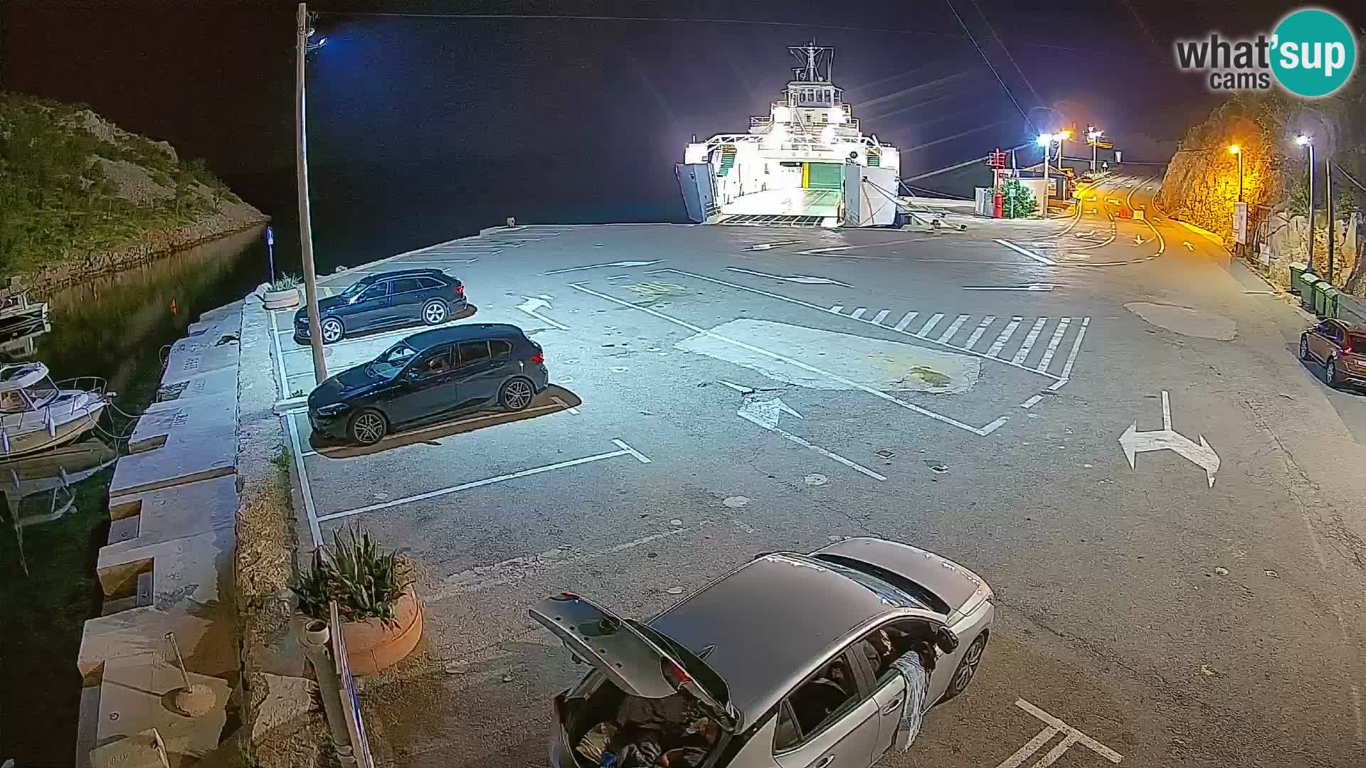 Webcam Prizna ferry port to Pag island