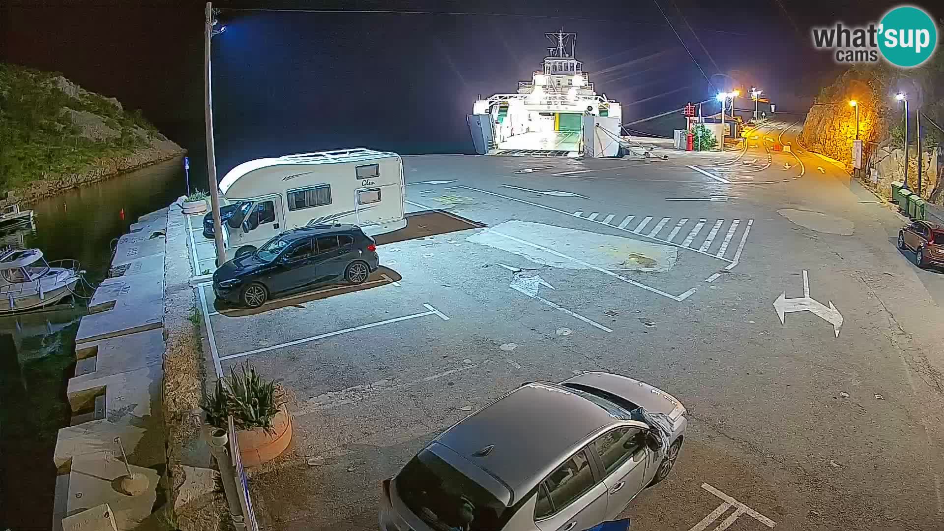 Webcam Prizna ferry port to Pag island